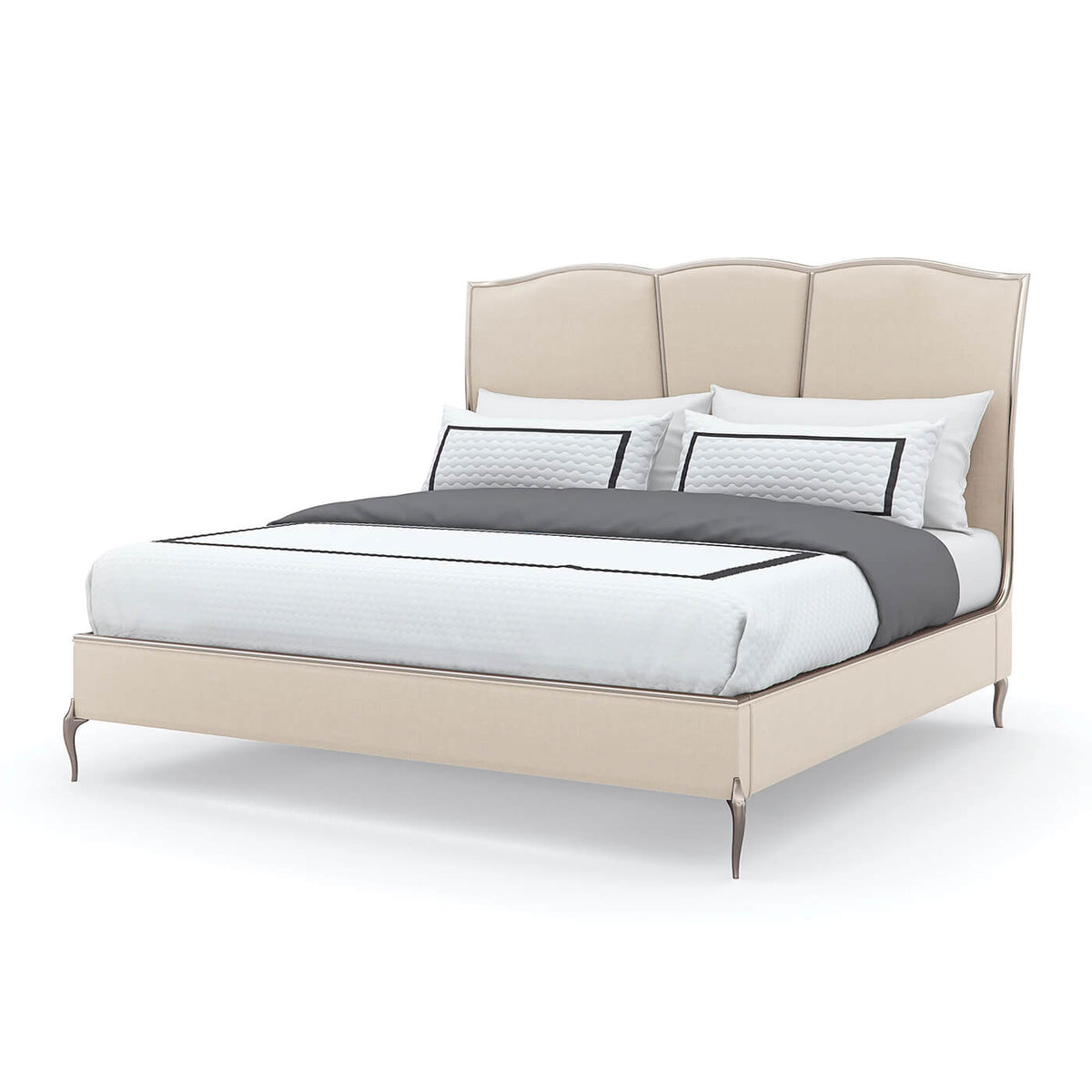 Parisian Upholstered King Bed - English Georgian America