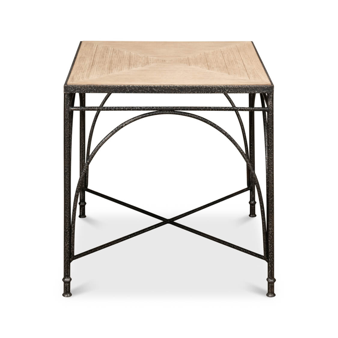 Parquetry Industrial End Table - English Georgian America