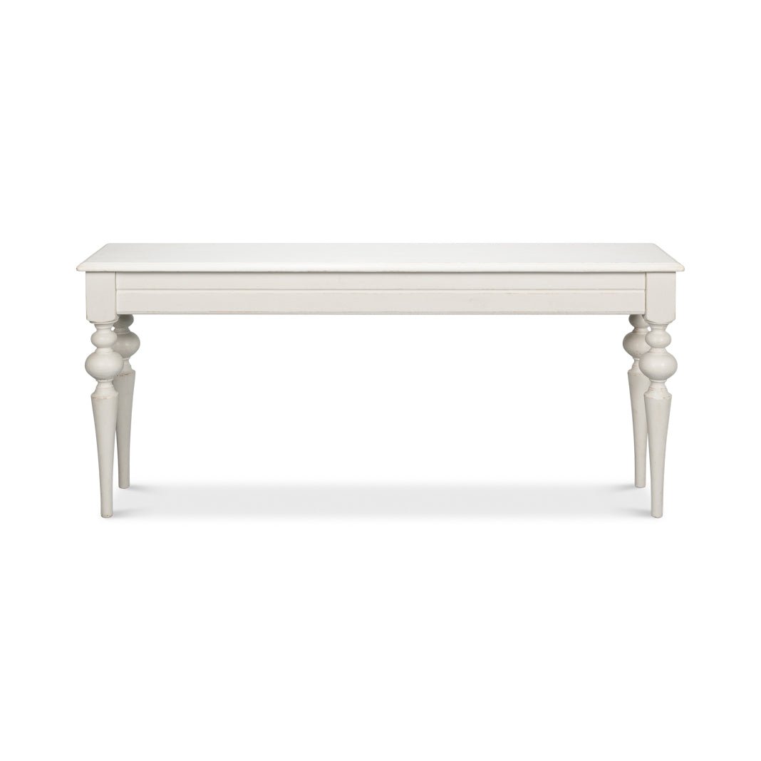 Provincial Antique White Pine Console Table - English Georgian America