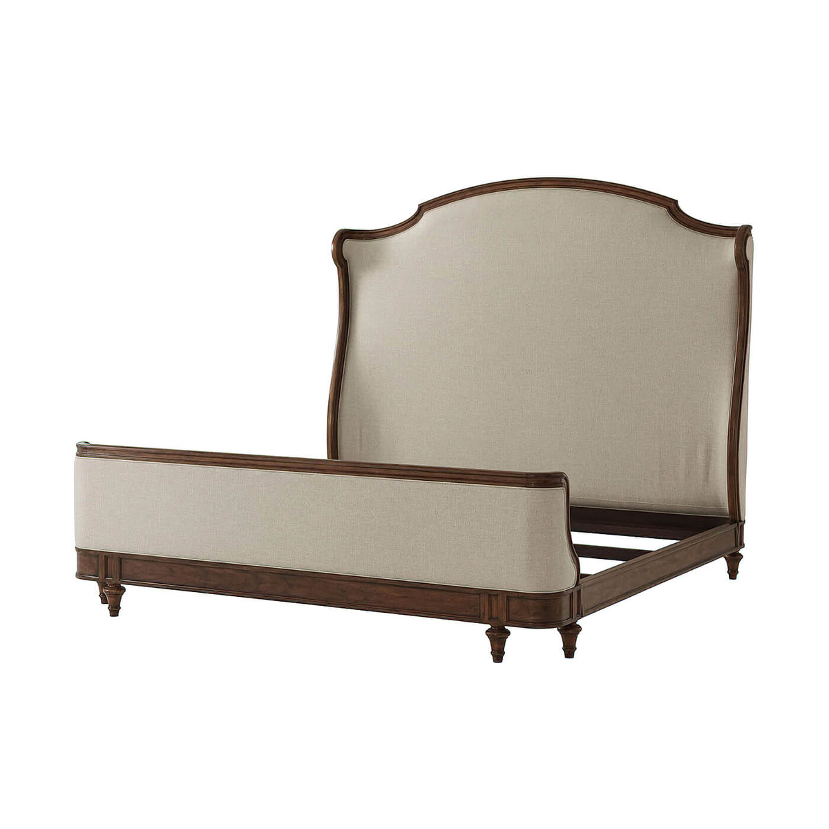 Provincial Carved California King Size Bed - English Georgian America