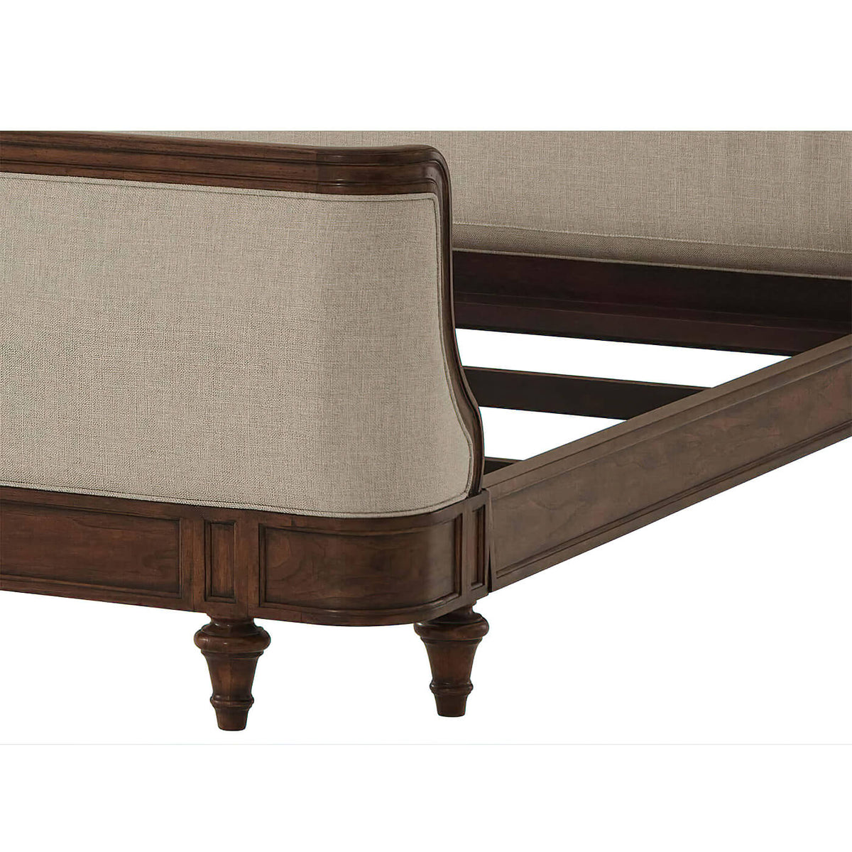 Provincial Carved California King Size Bed - English Georgian America