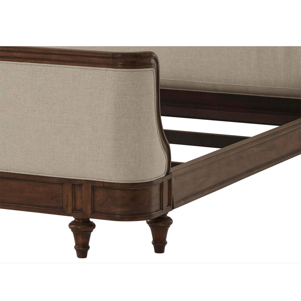 Provincial Carved King Size Bed - English Georgian America