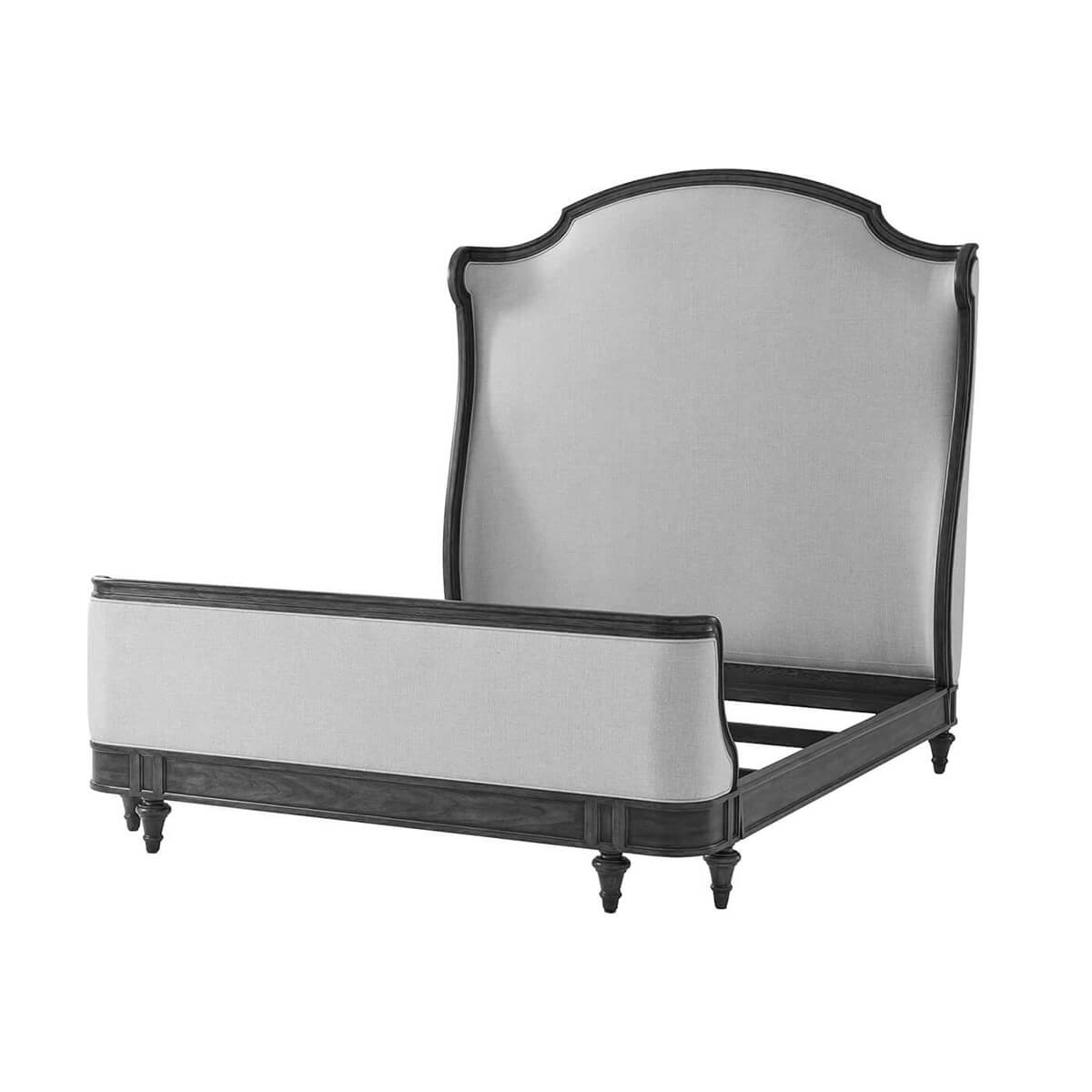 Provincial Carved Queen Size Bed - English Georgian America