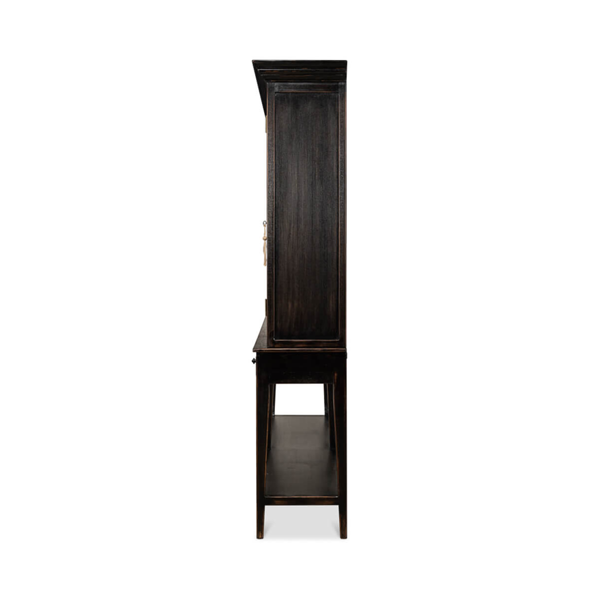 Provincial Ebonized Display Cabinet - English Georgian America