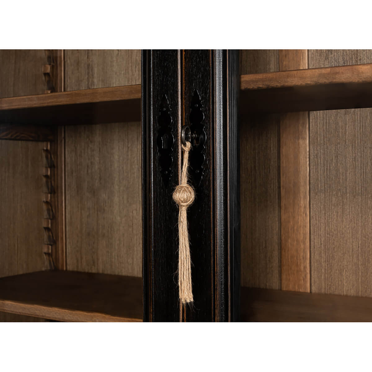 Provincial Ebonized Display Cabinet - English Georgian America