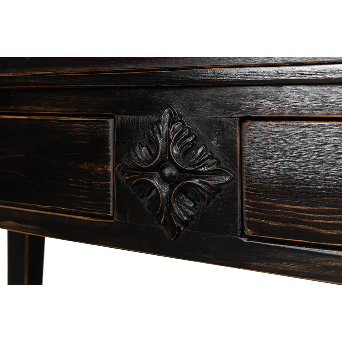 Provincial Ebonized Display Cabinet - English Georgian America