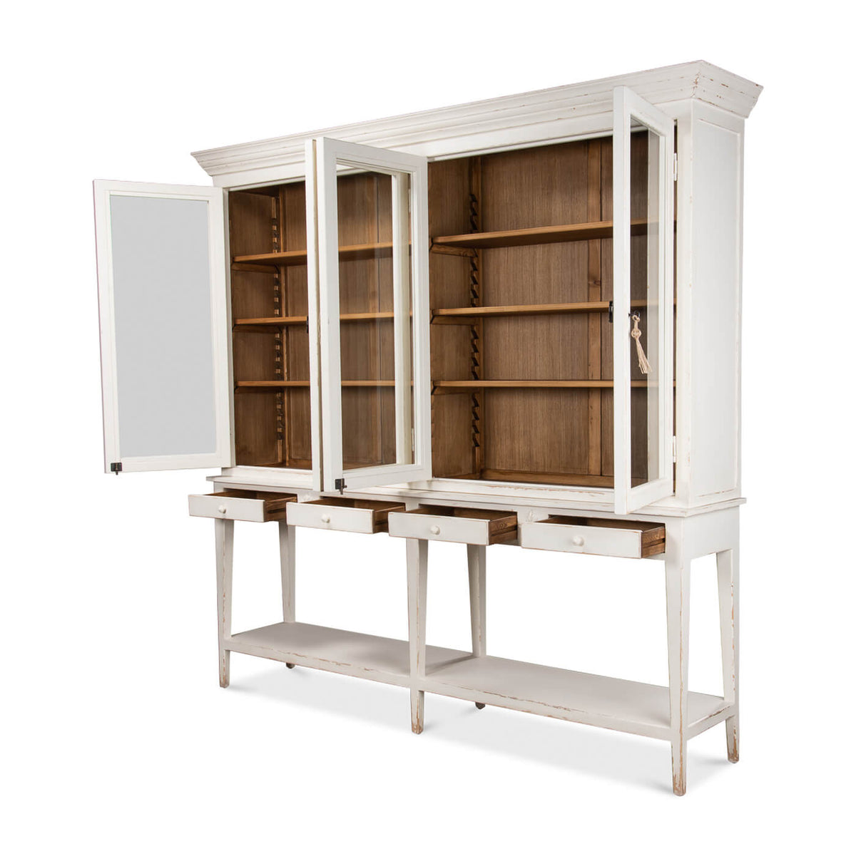 Provincial Painted Display Cabinet - English Georgian America