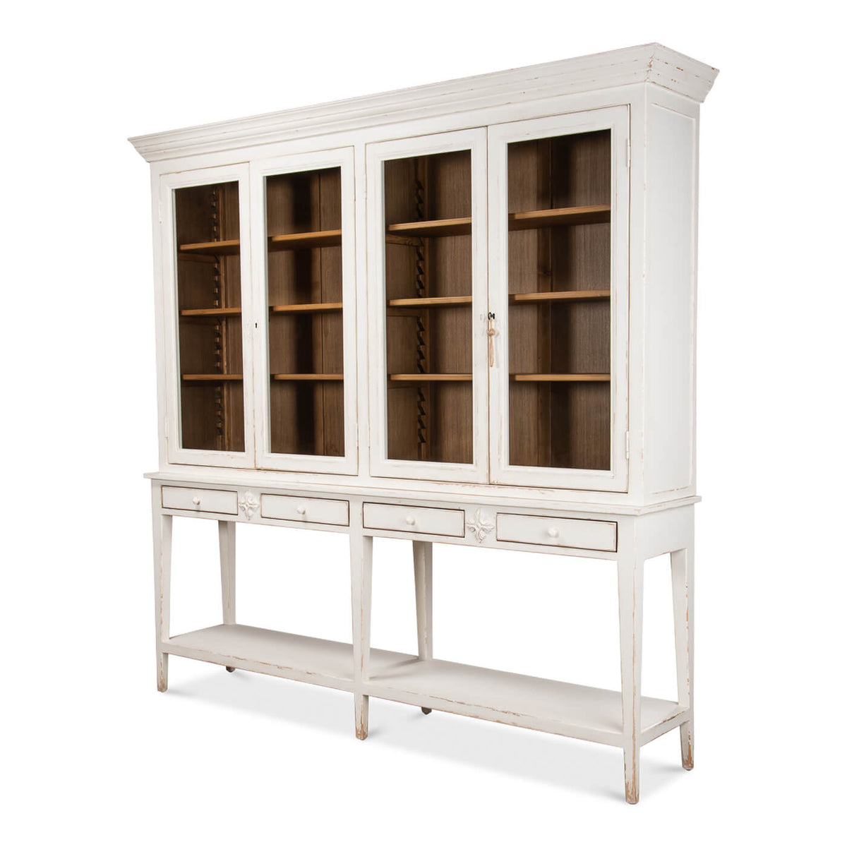 Provincial Painted Display Cabinet - English Georgian America
