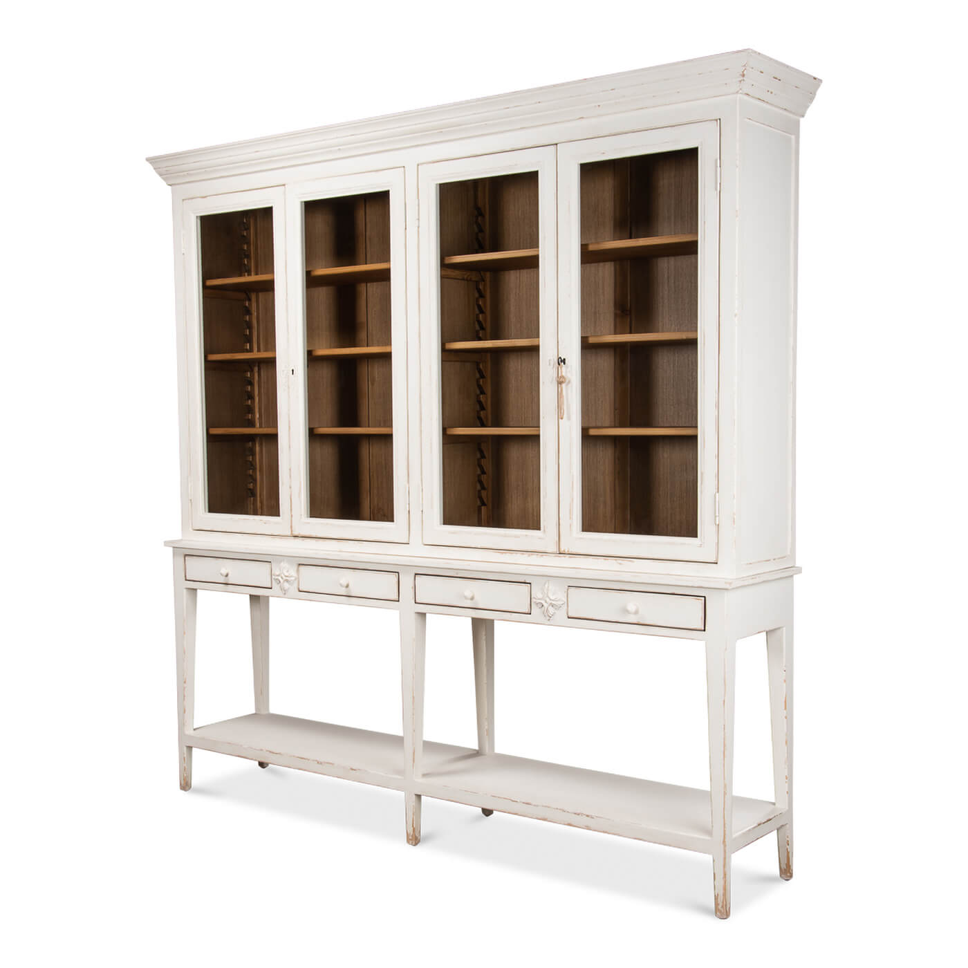 Provincial Painted Display Cabinet - English Georgian America