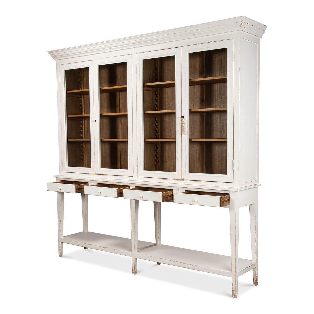 Provincial Painted Display Cabinet - English Georgian America