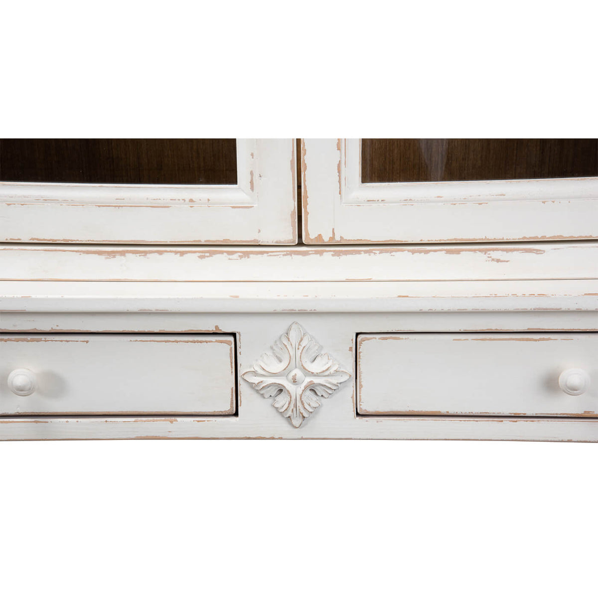 Provincial Painted Display Cabinet - English Georgian America