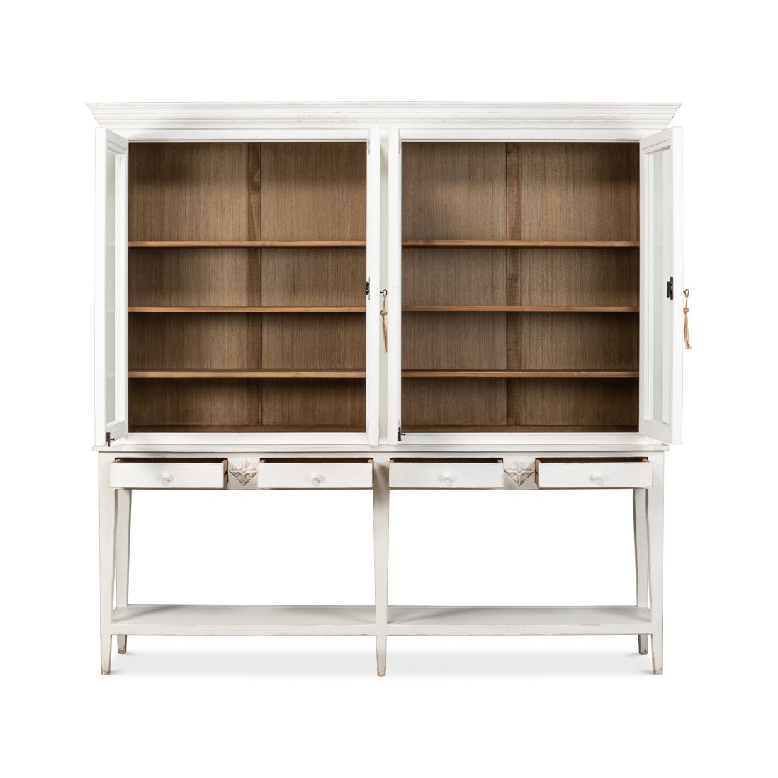 Provincial Painted Display Cabinet - English Georgian America