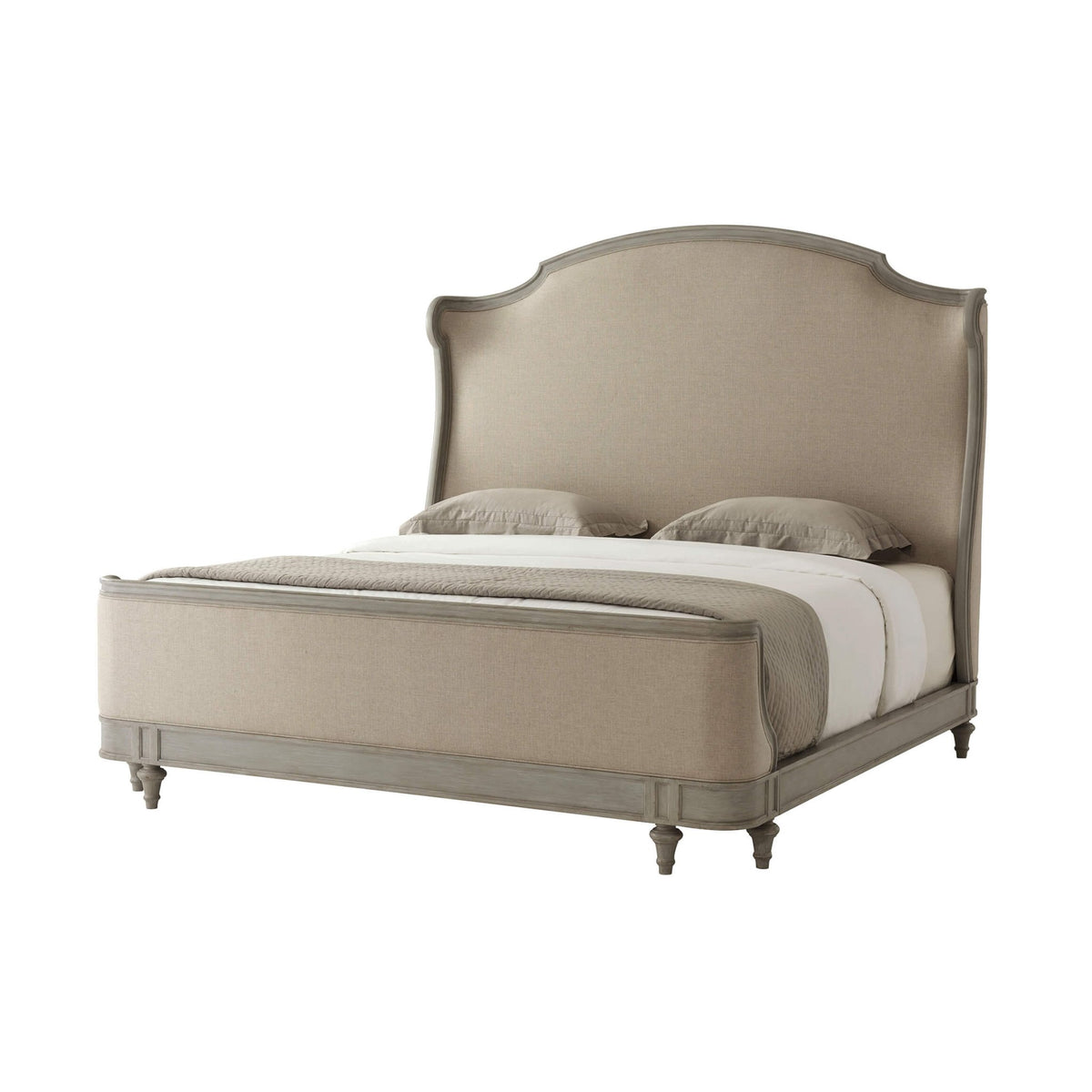 Provincial Painted King Size Bed - English Georgian America