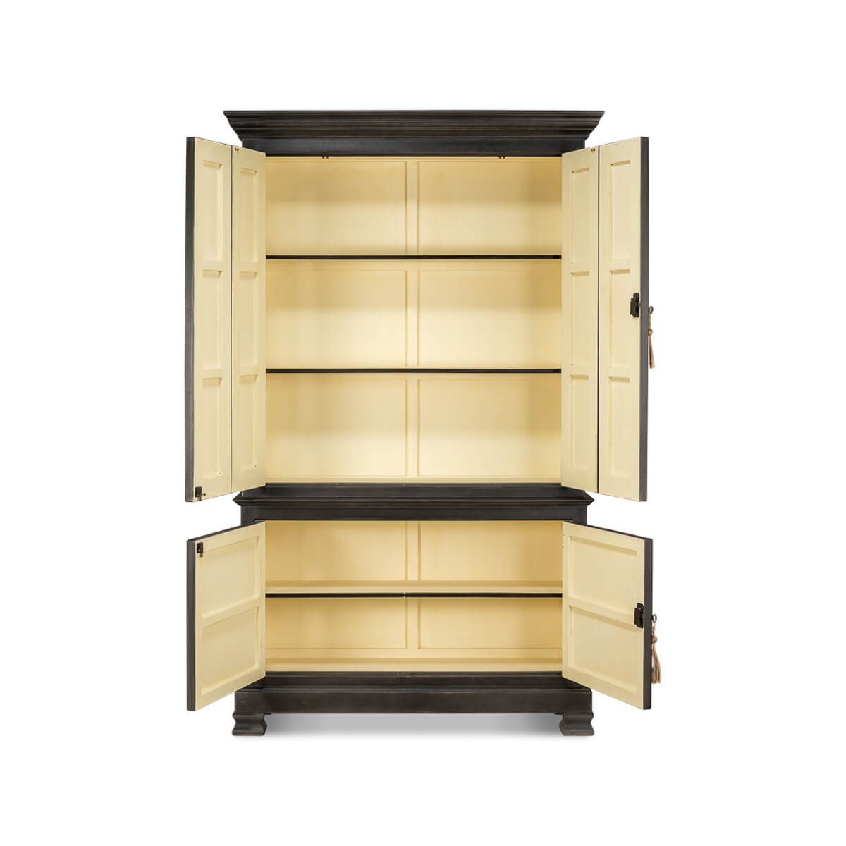 Provincial Painted Tall Bookcase - Grey - English Georgian America