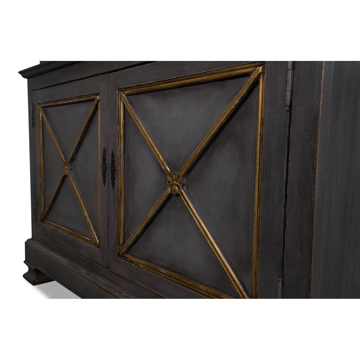 Provincial Painted Tall Bookcase - Grey - English Georgian America