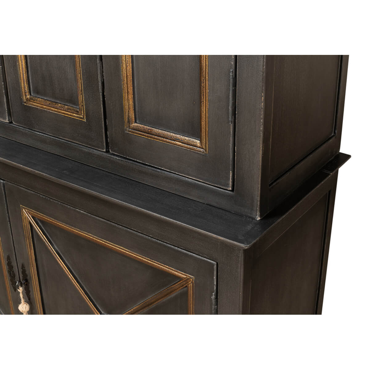 Provincial Painted Tall Bookcase - Grey - English Georgian America