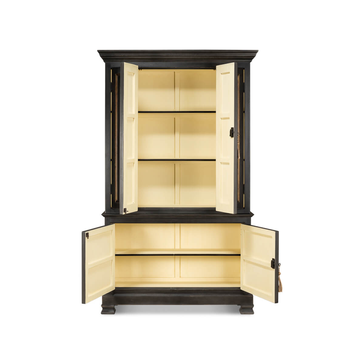 Provincial Painted Tall Bookcase - Grey - English Georgian America