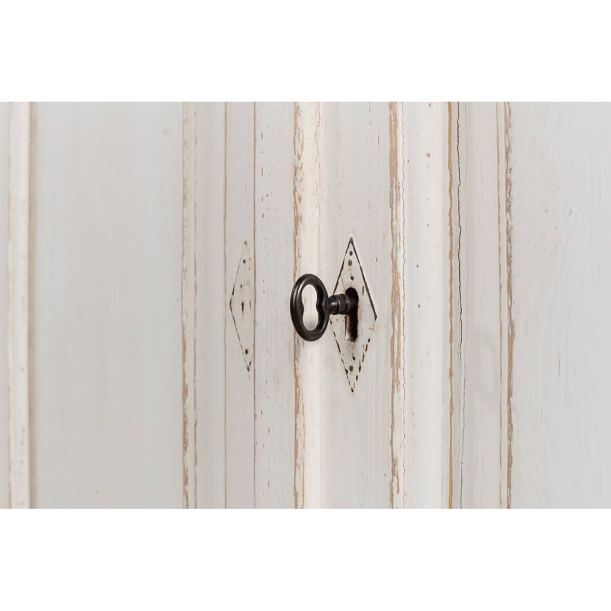 Provincial Whitewash Painted Buffet - English Georgian America