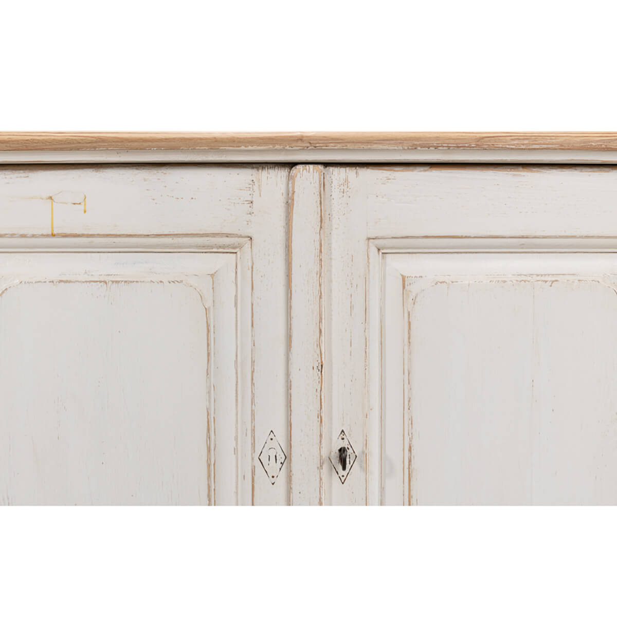 Provincial Whitewash Painted Buffet - English Georgian America