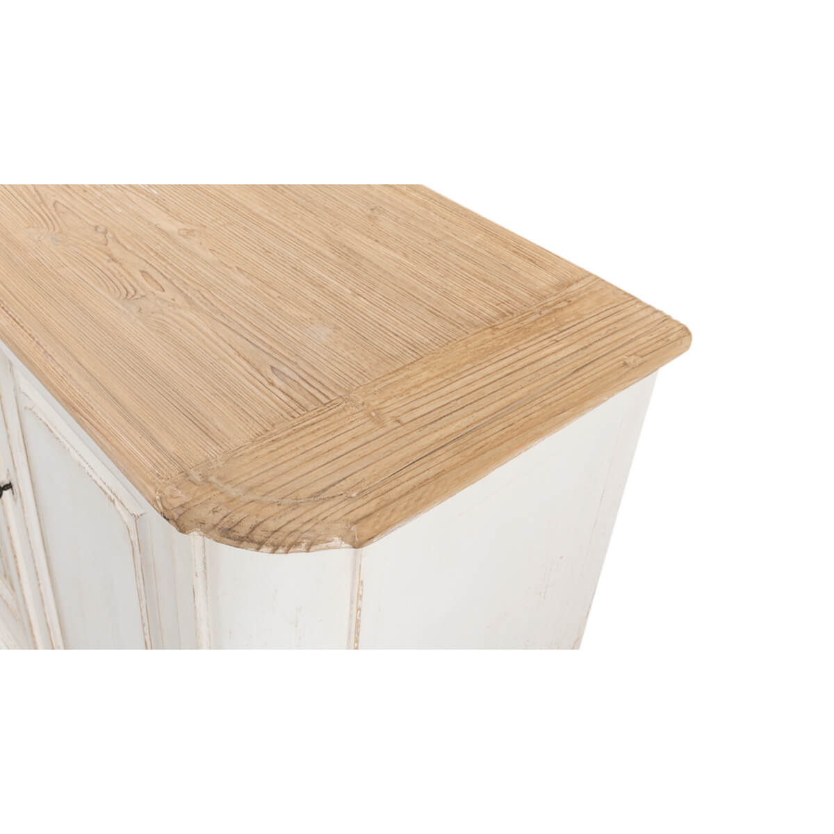 Provincial Whitewash Painted Buffet - English Georgian America