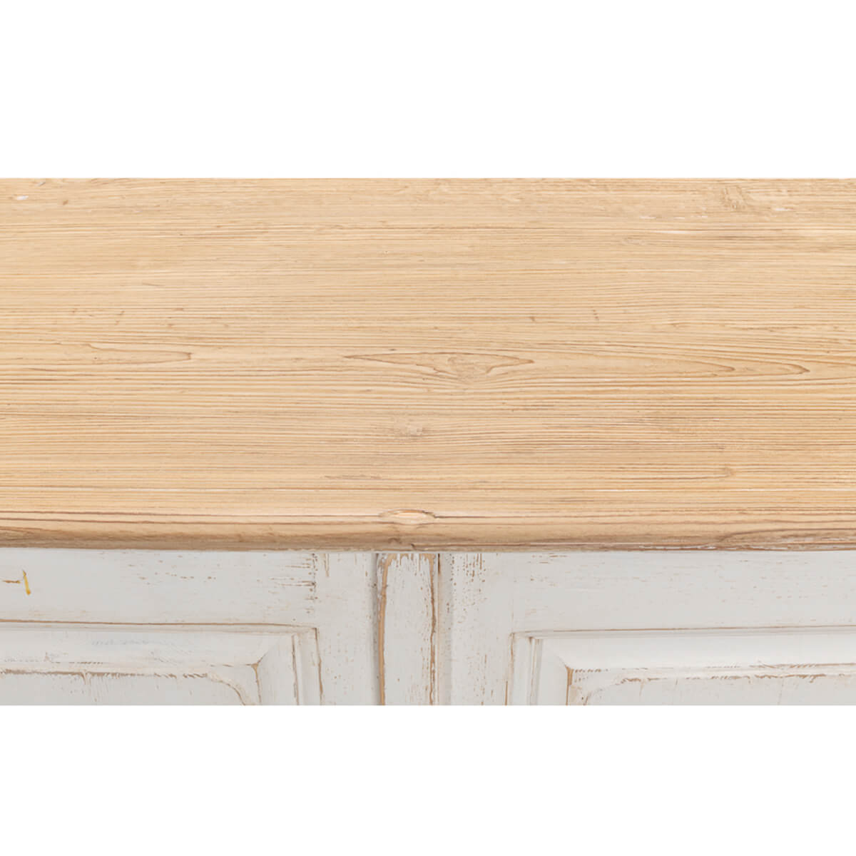 Provincial Whitewash Painted Buffet - English Georgian America