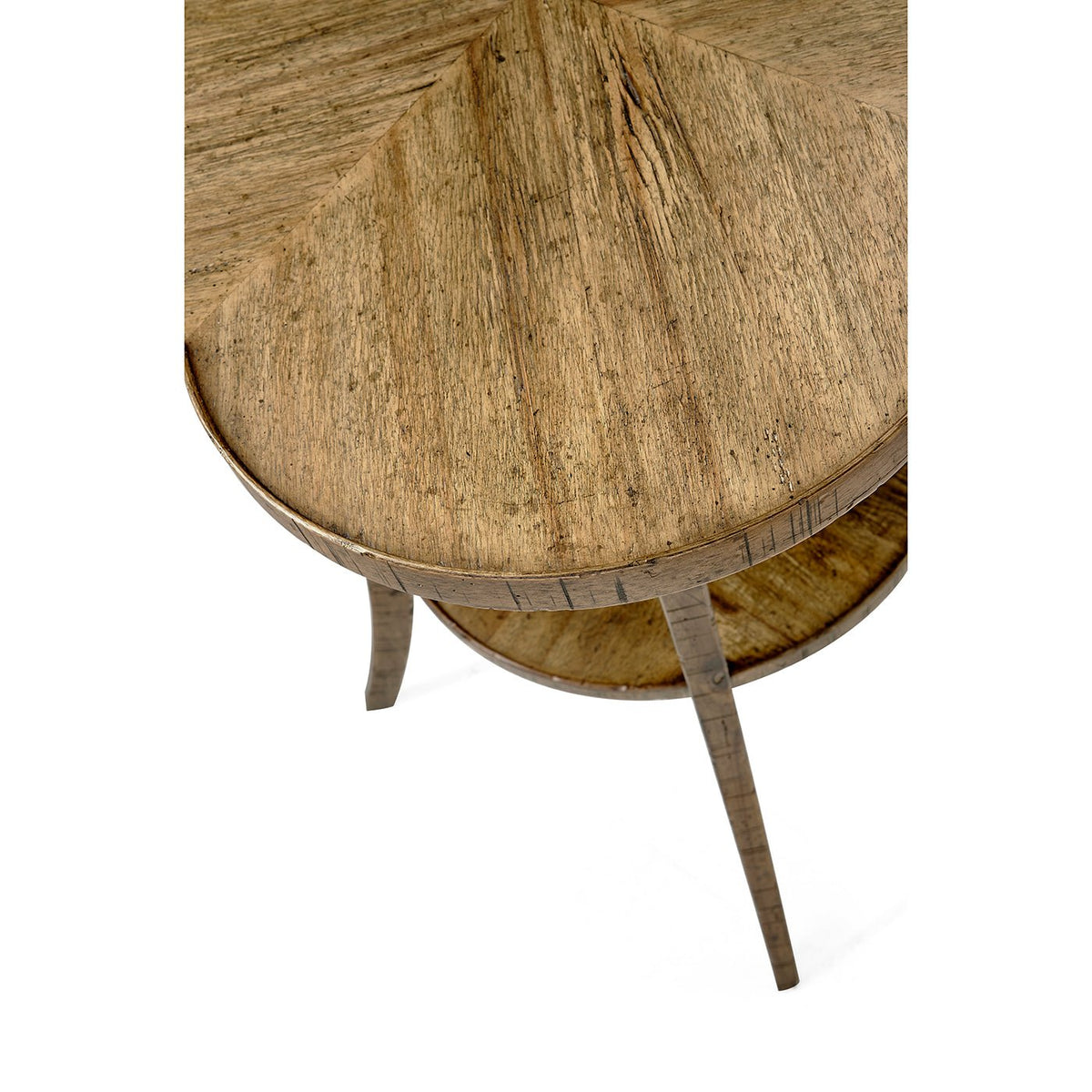Quatrefoil French Country End Table - Medium Brown - English Georgian America
