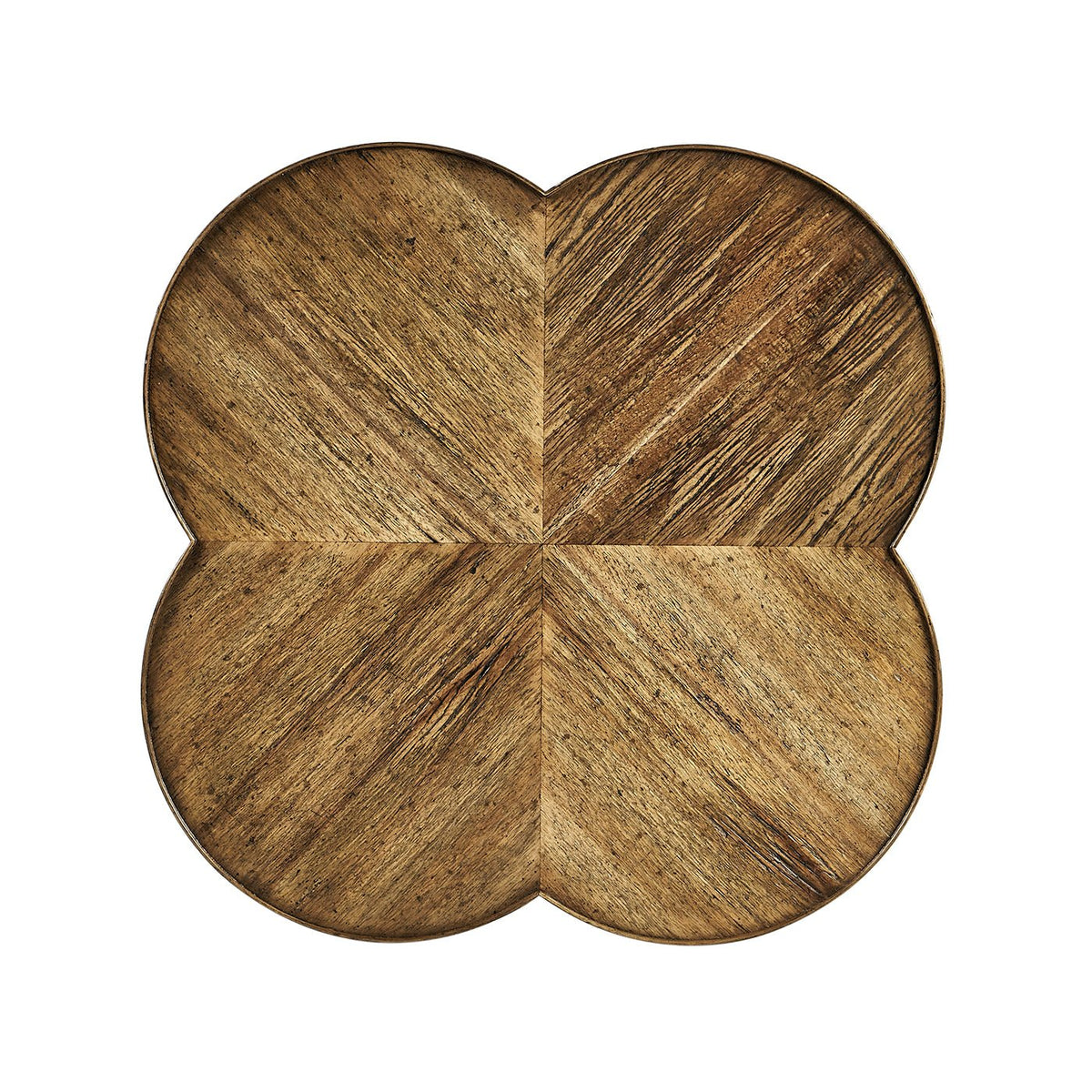 Quatrefoil French Country End Table - Medium Brown - English Georgian America