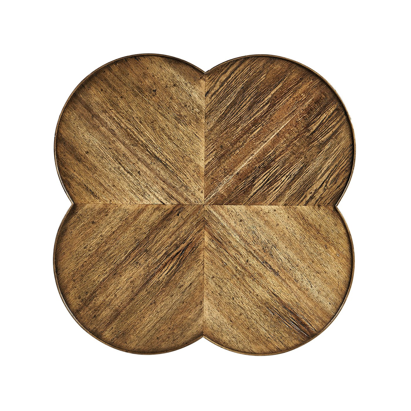 Quatrefoil French Country End Table - Medium Brown - English Georgian America