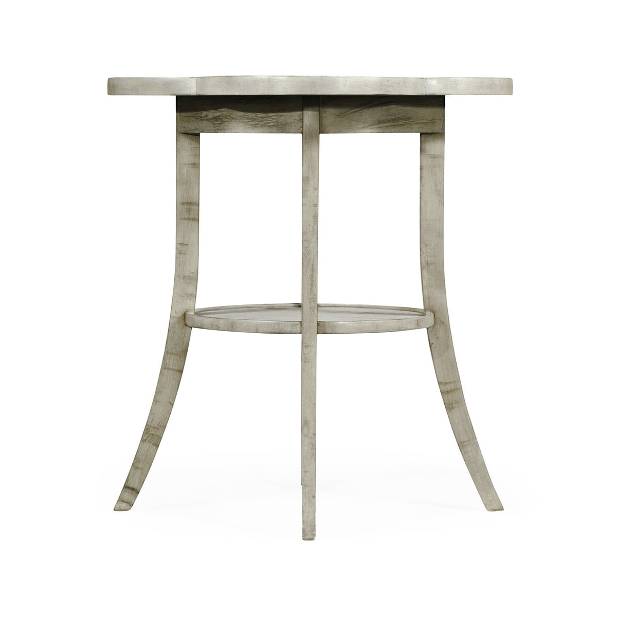 Quatrefoil French Country End Table - Rustic Grey - English Georgian America