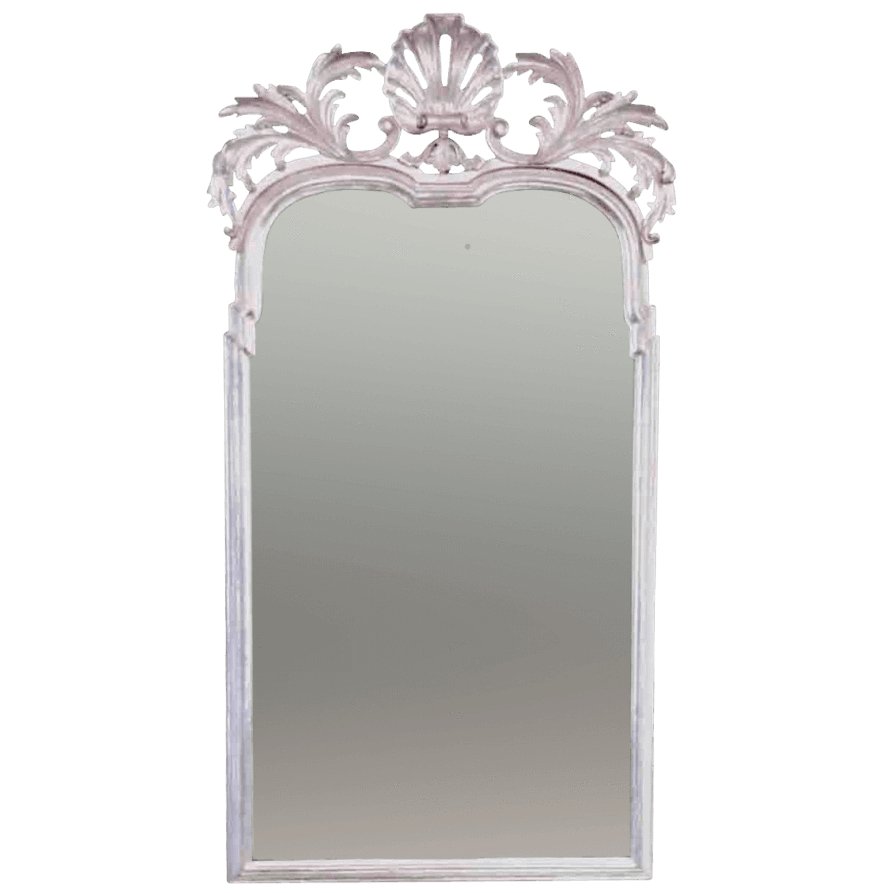 Queen Anne Pier Glass - Silver Gilt Finish - English Georgian America