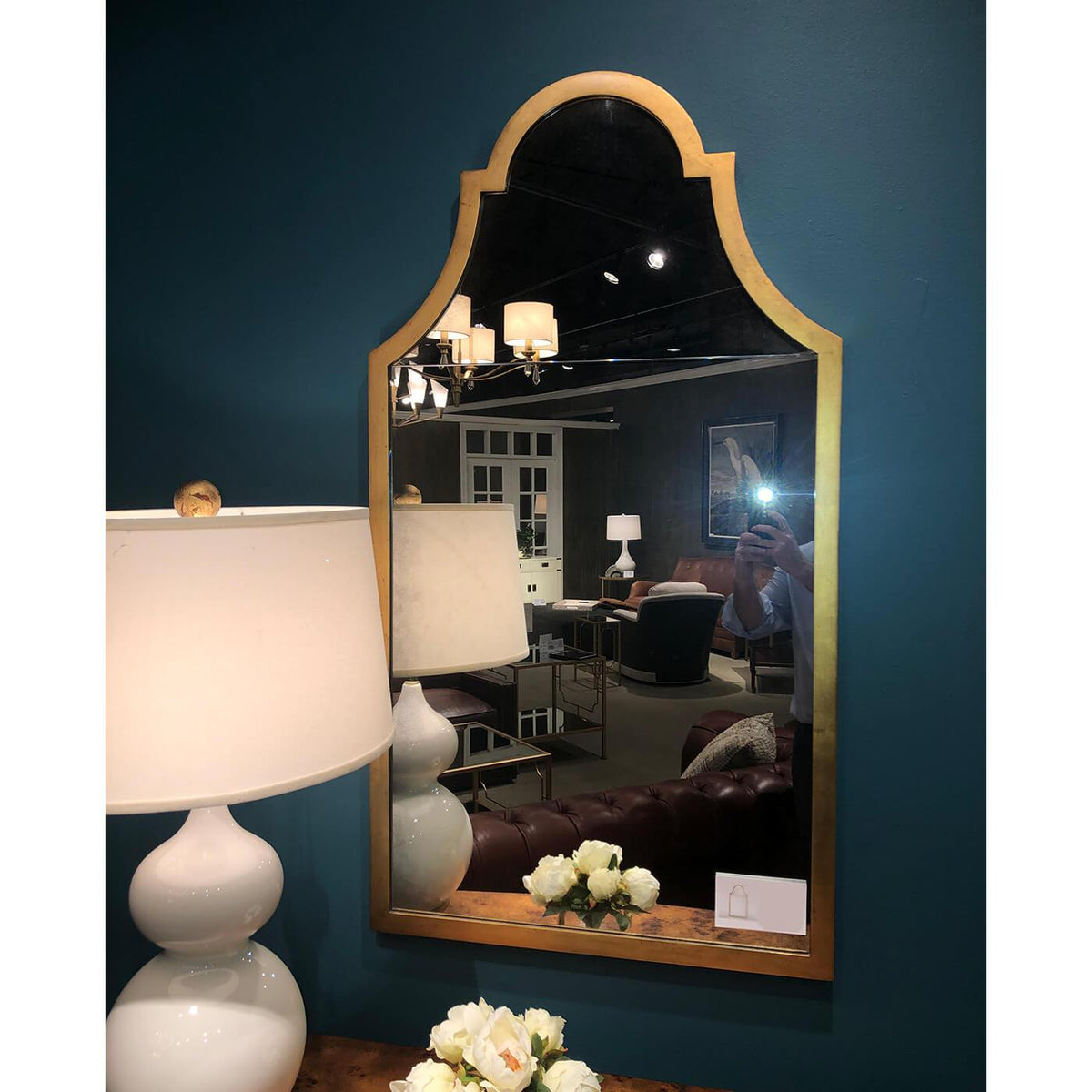 Queen Anne Style Antiqued Mirror - English Georgian America