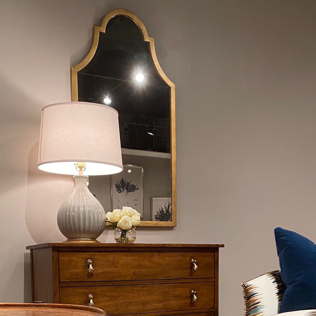 Queen Anne Style Antiqued Mirror - English Georgian America