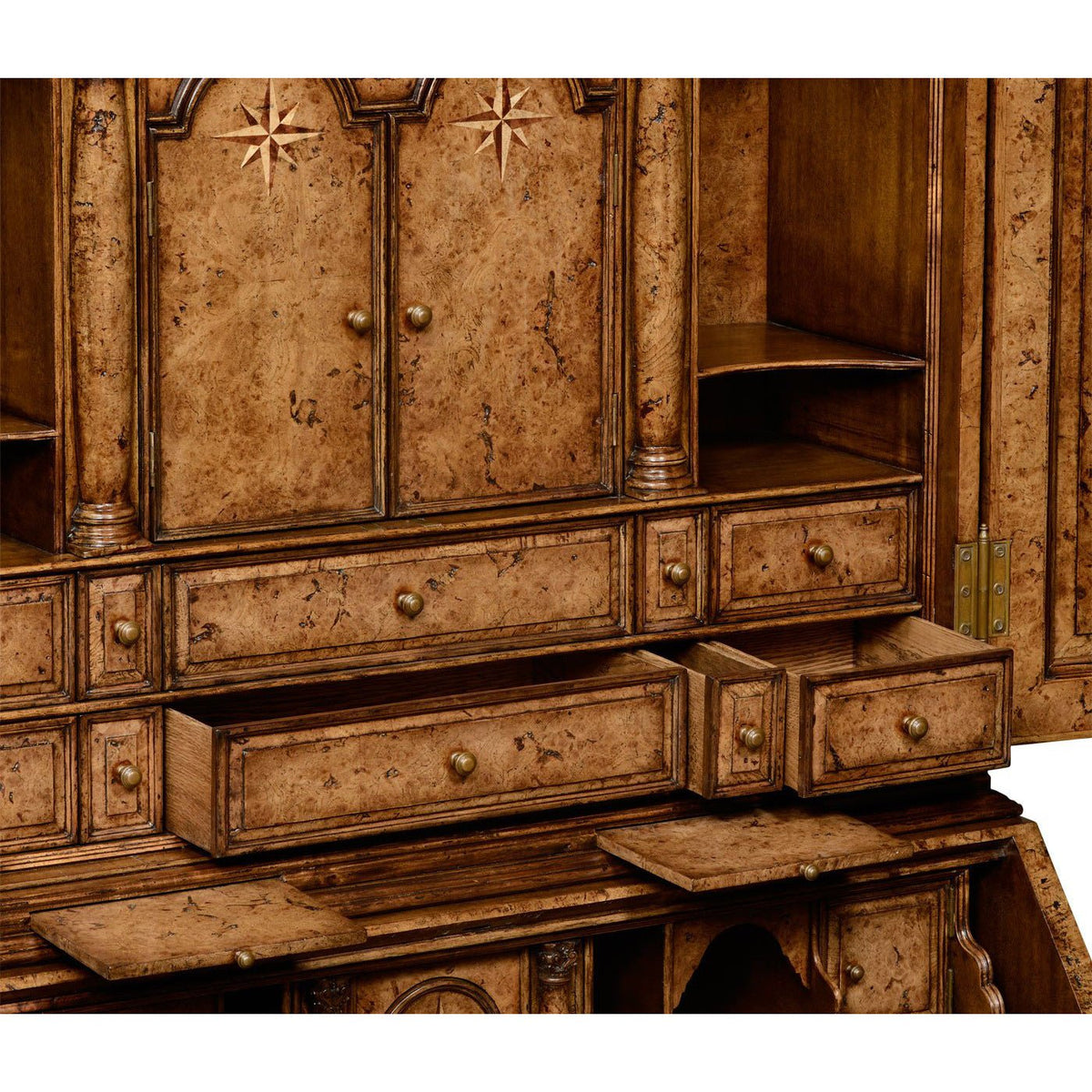 Queen Anne Style Secretary Bookcase - English Georgian America