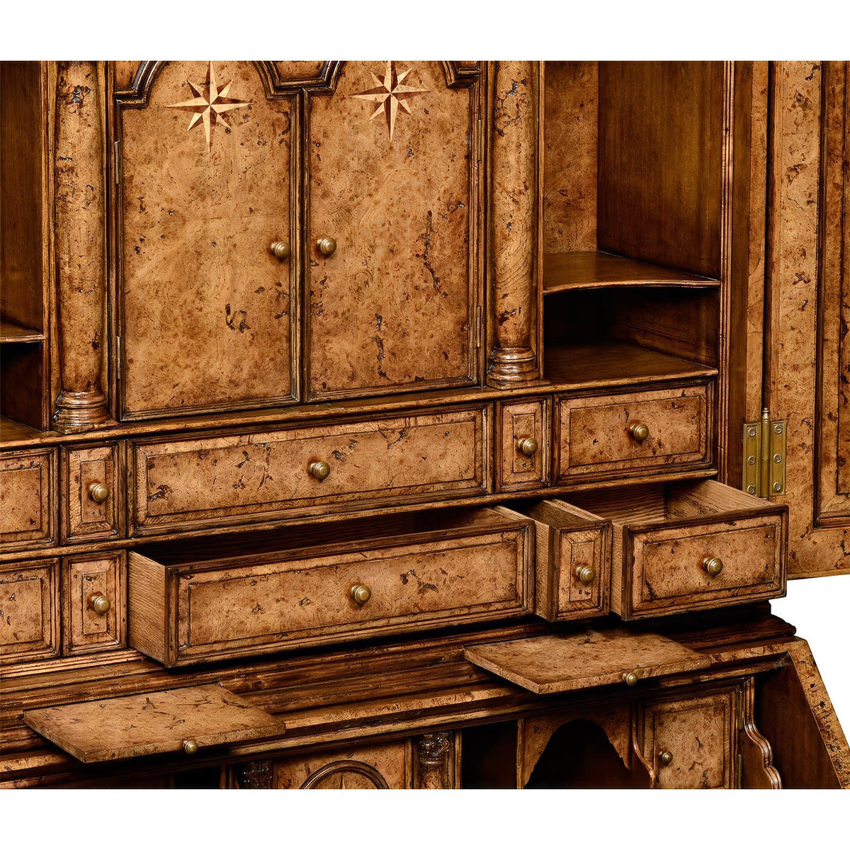 Queen Anne Style Secretary Bookcase - English Georgian America