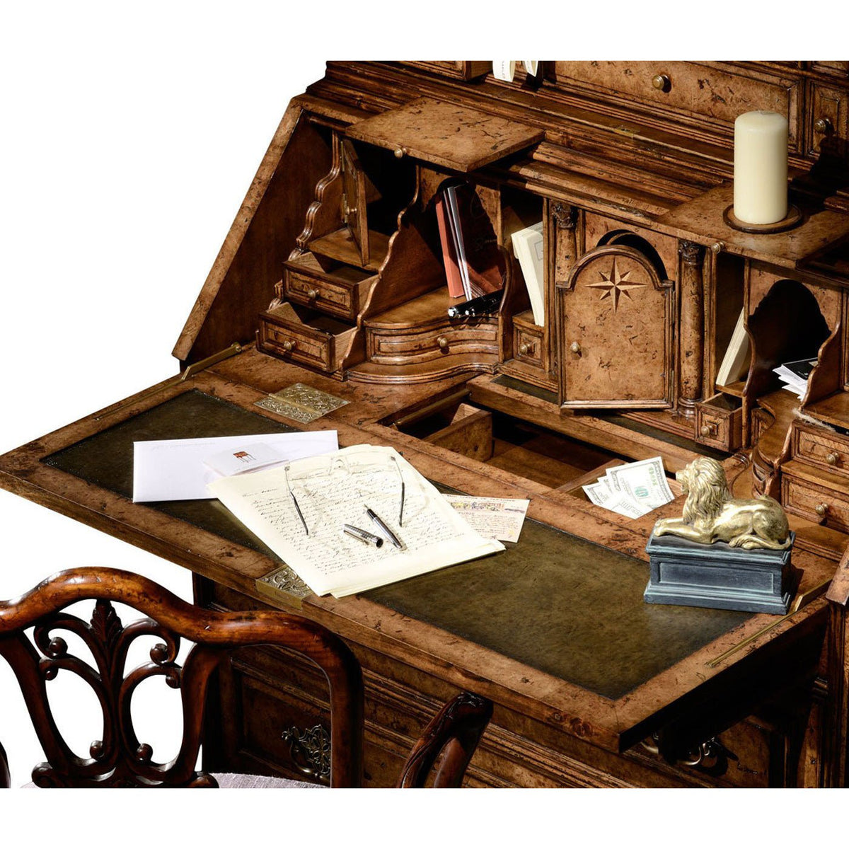 Queen Anne Style Secretary Bookcase - English Georgian America