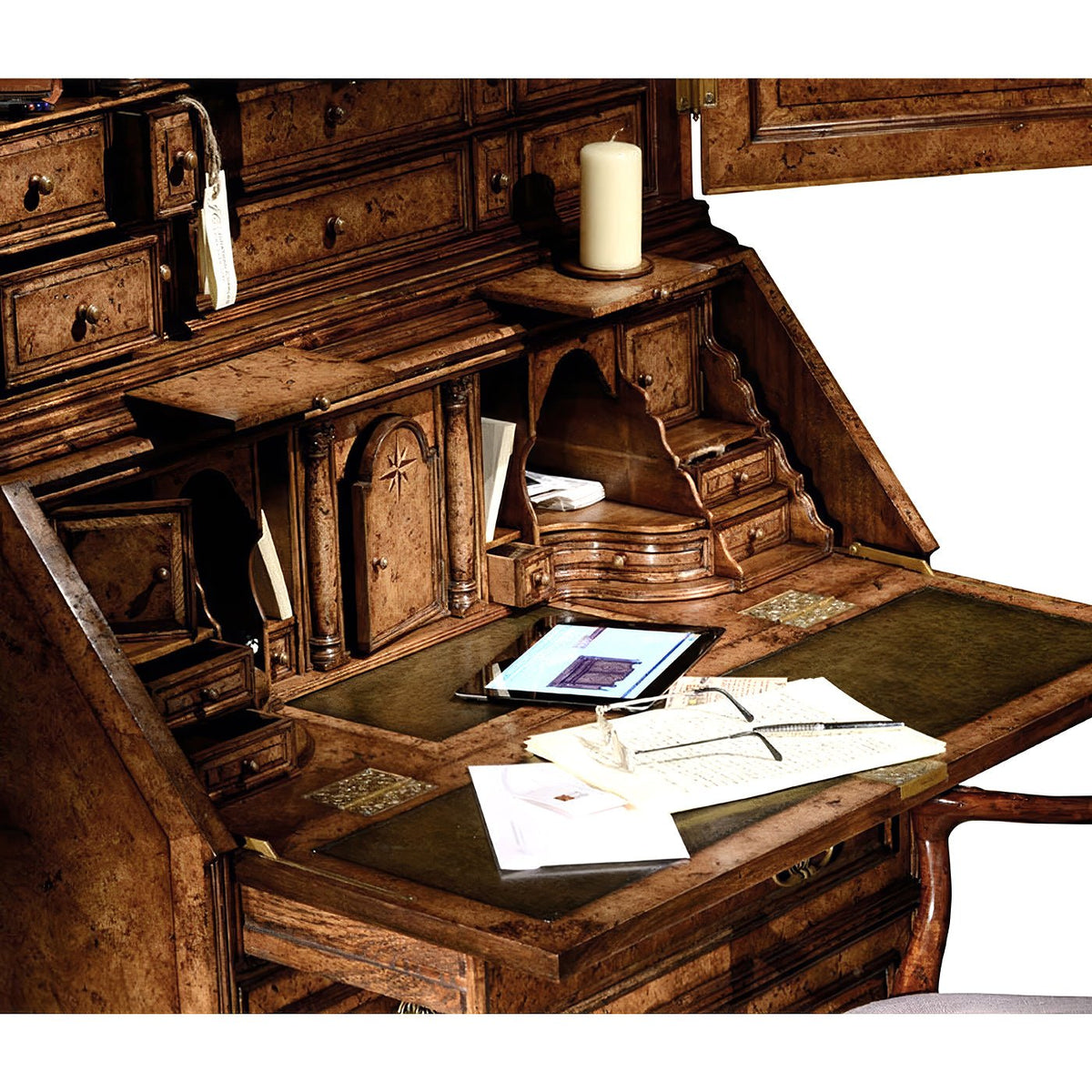 Queen Anne Style Secretary Bookcase - English Georgian America