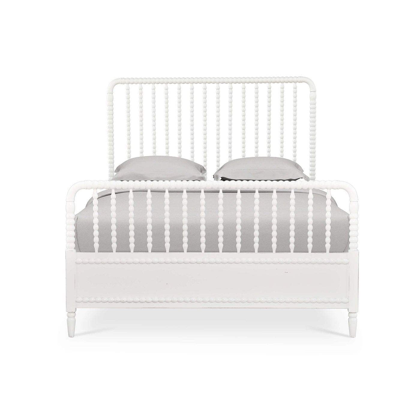 Queen Size White Spindle Bed Frame - English Georgian America