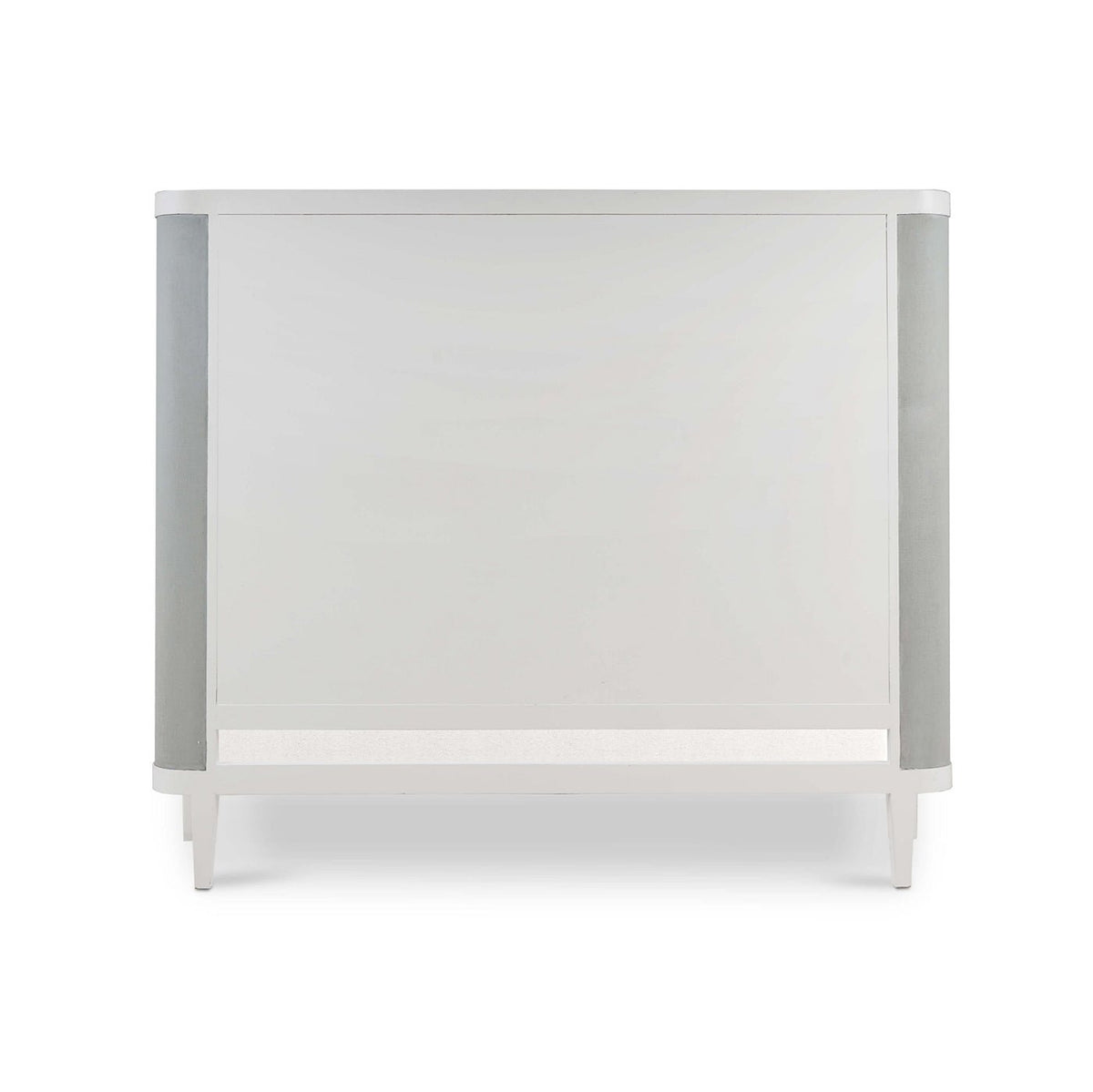 Queen Upholstered and Linen Wrapped Bed - English Georgian America