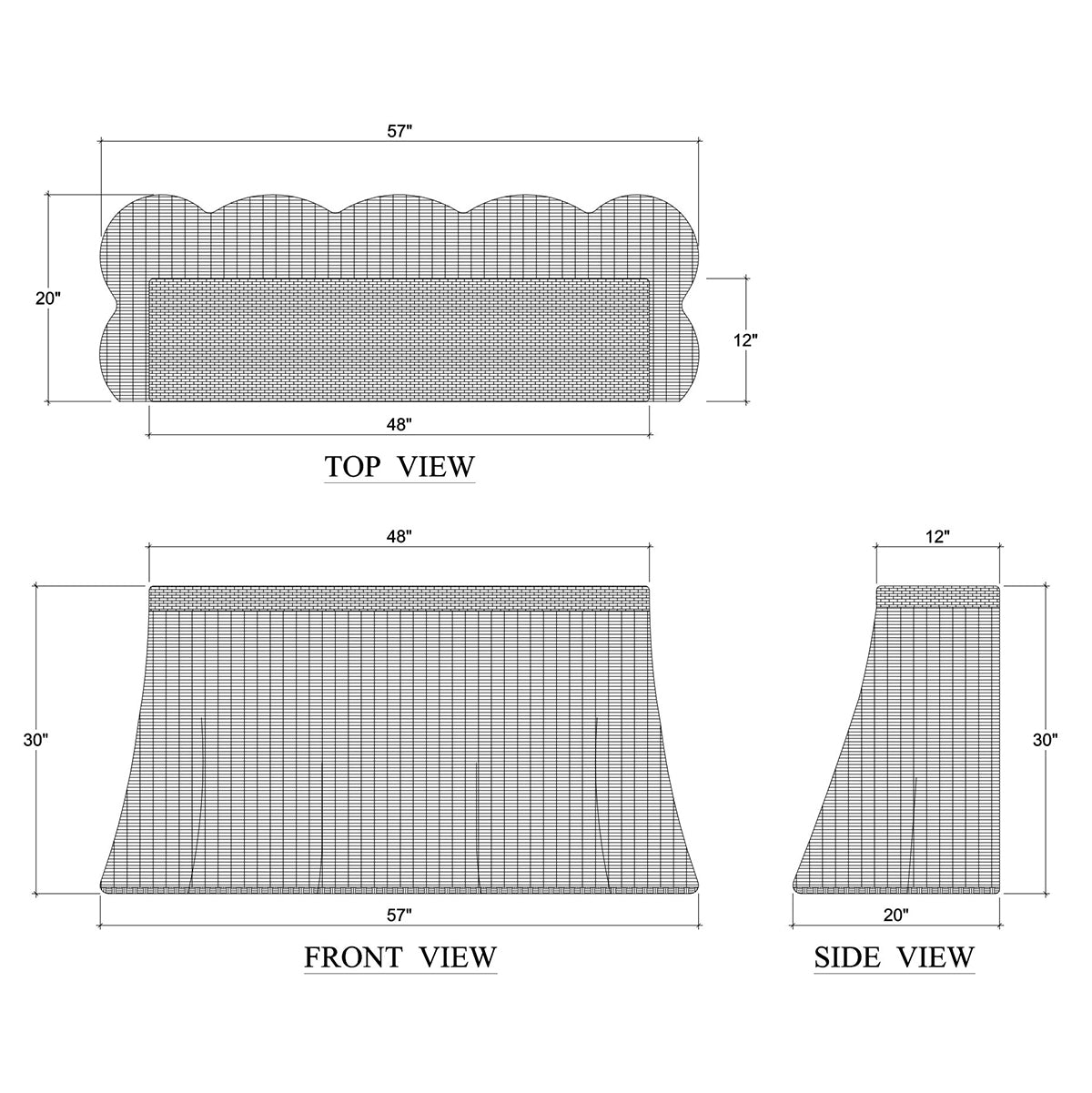 Rattan Console Table - English Georgian America