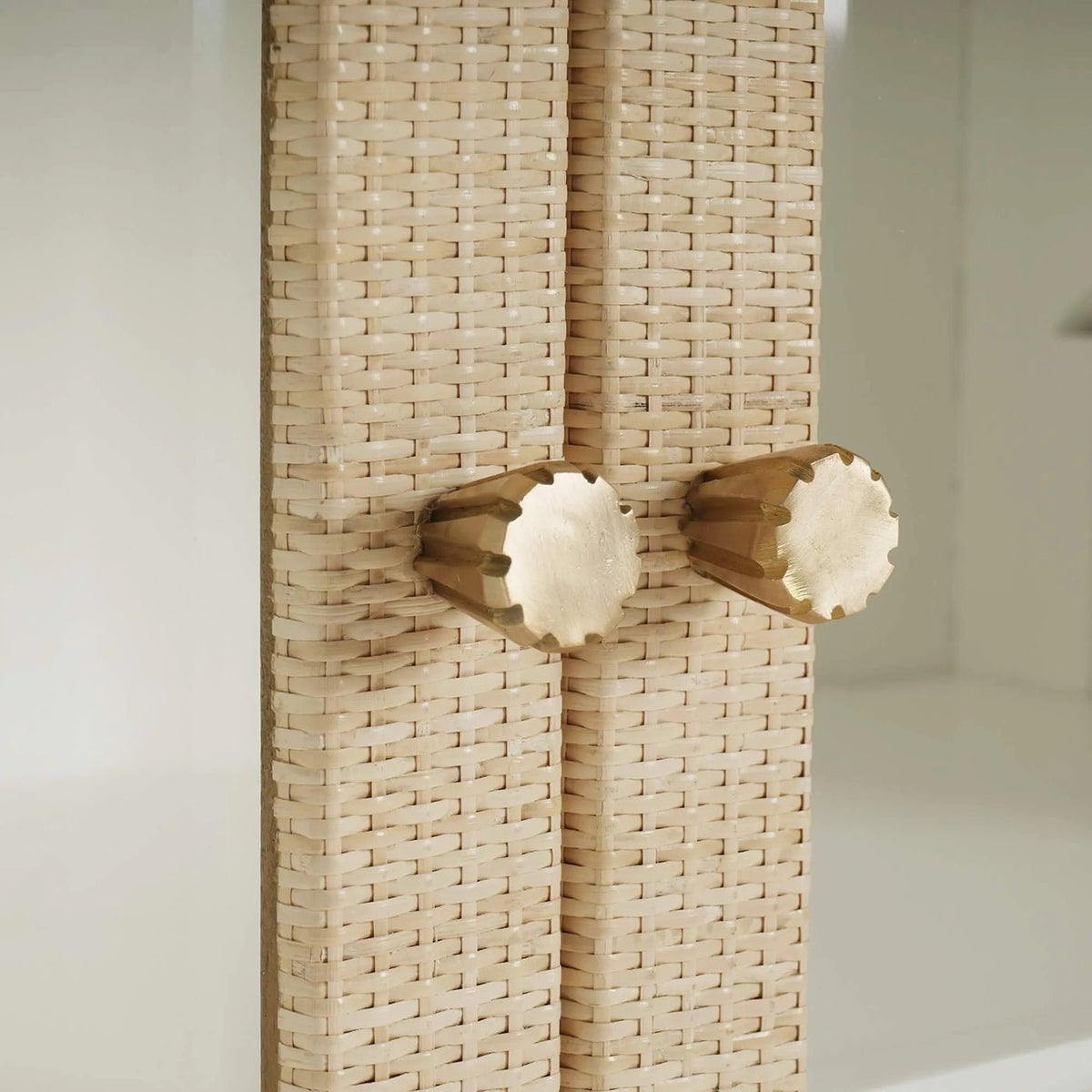 Rattan Wrapped Small Cabinet - English Georgian America