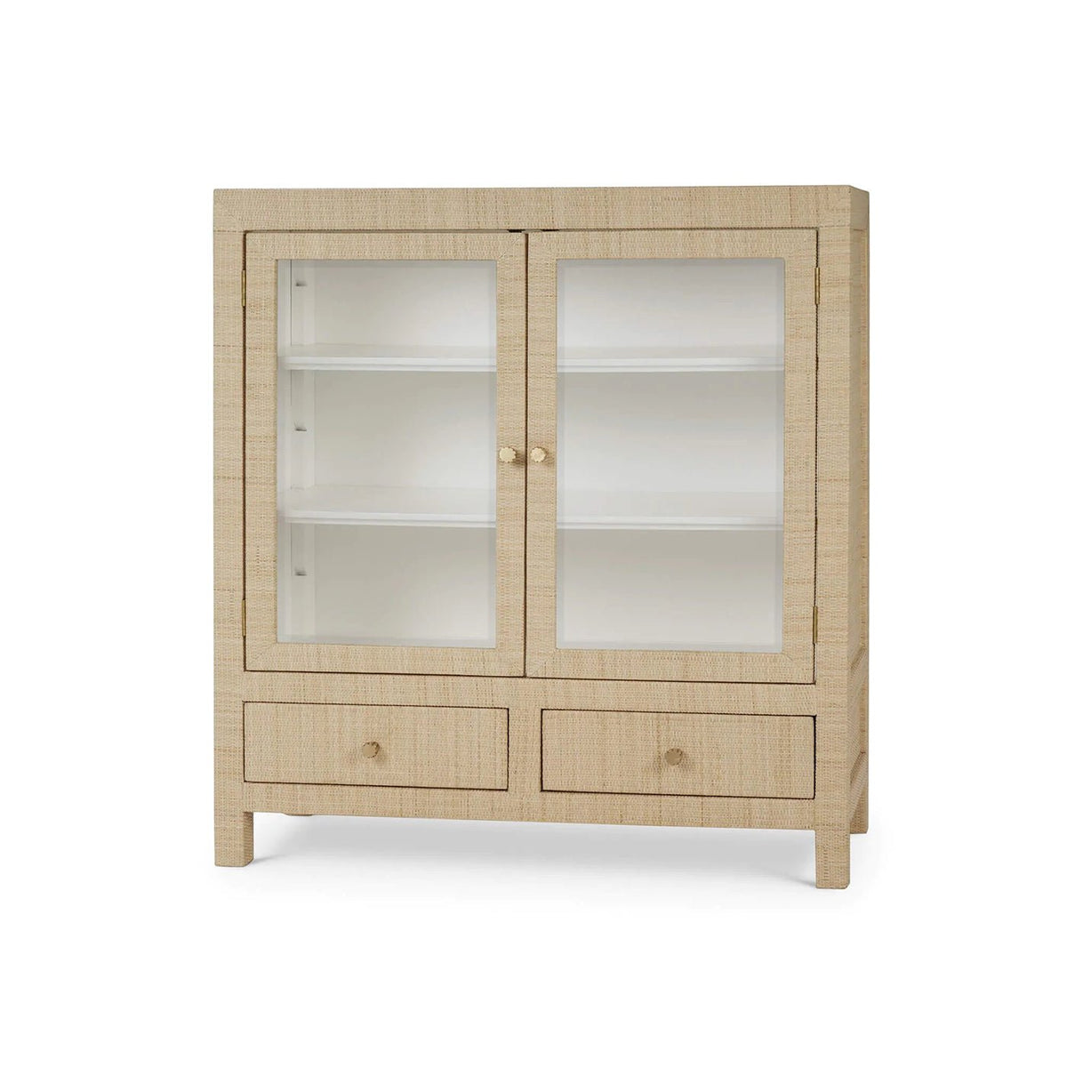 Rattan Wrapped Small Cabinet - English Georgian America