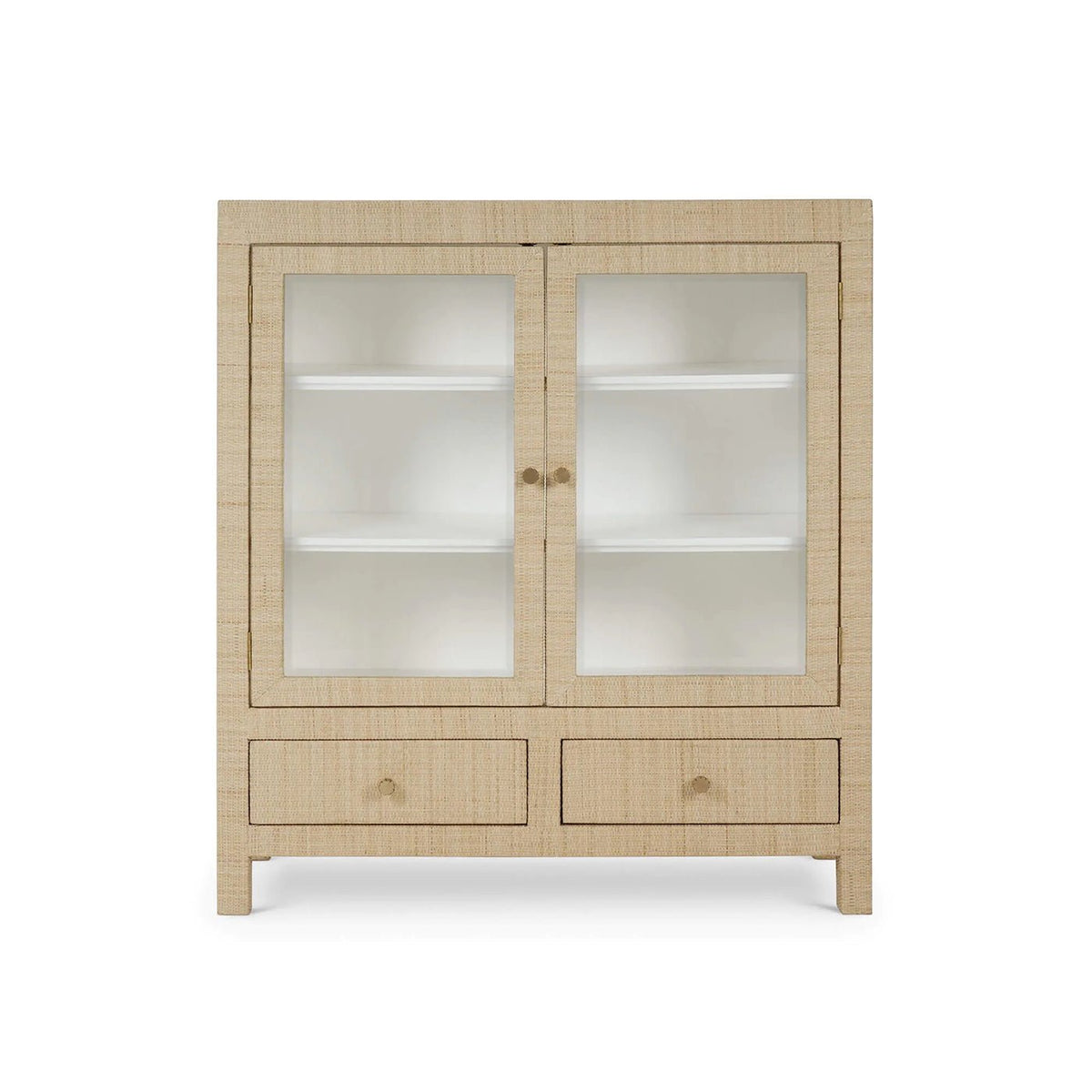 Rattan Wrapped Small Cabinet - English Georgian America