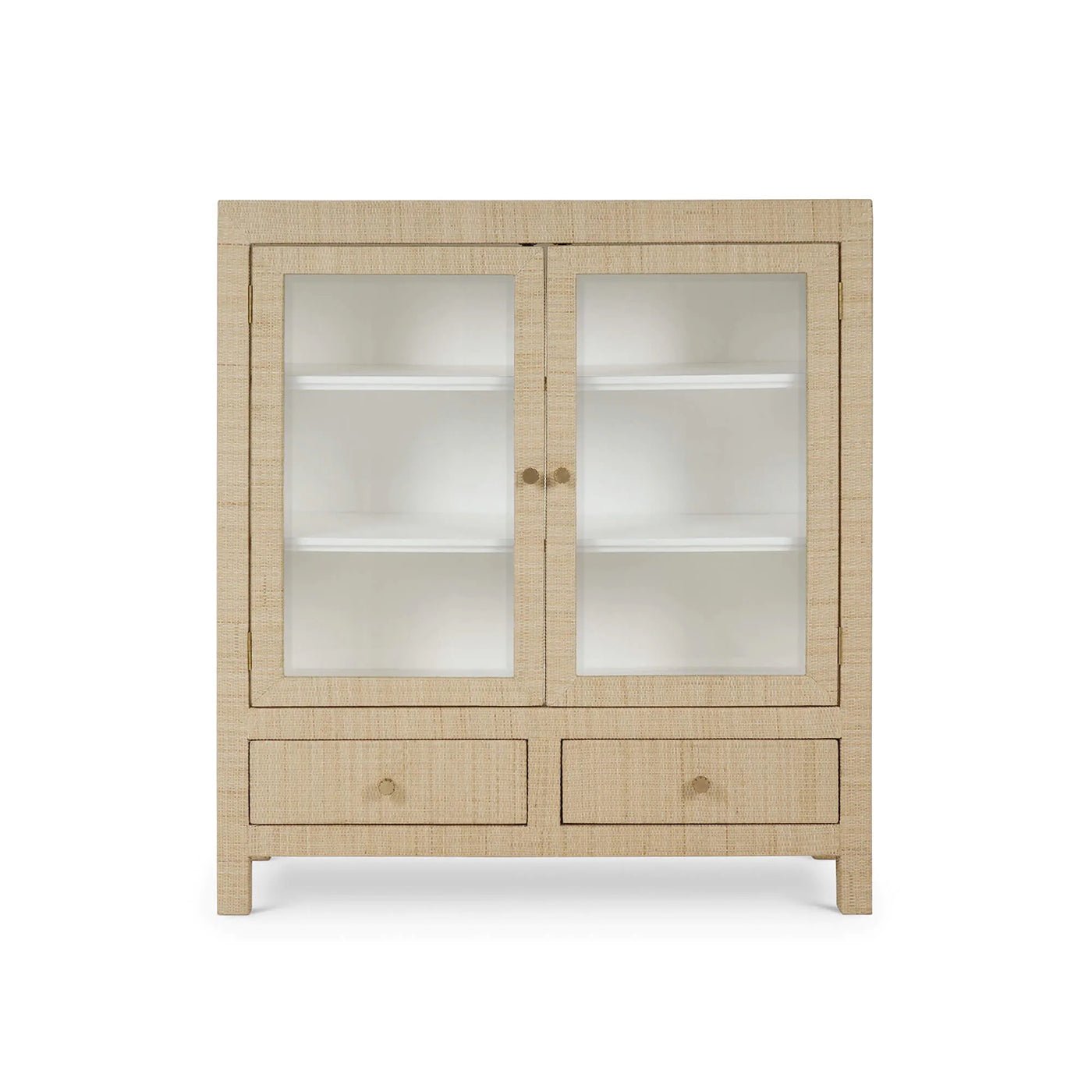 Rattan Wrapped Small Cabinet - English Georgian America