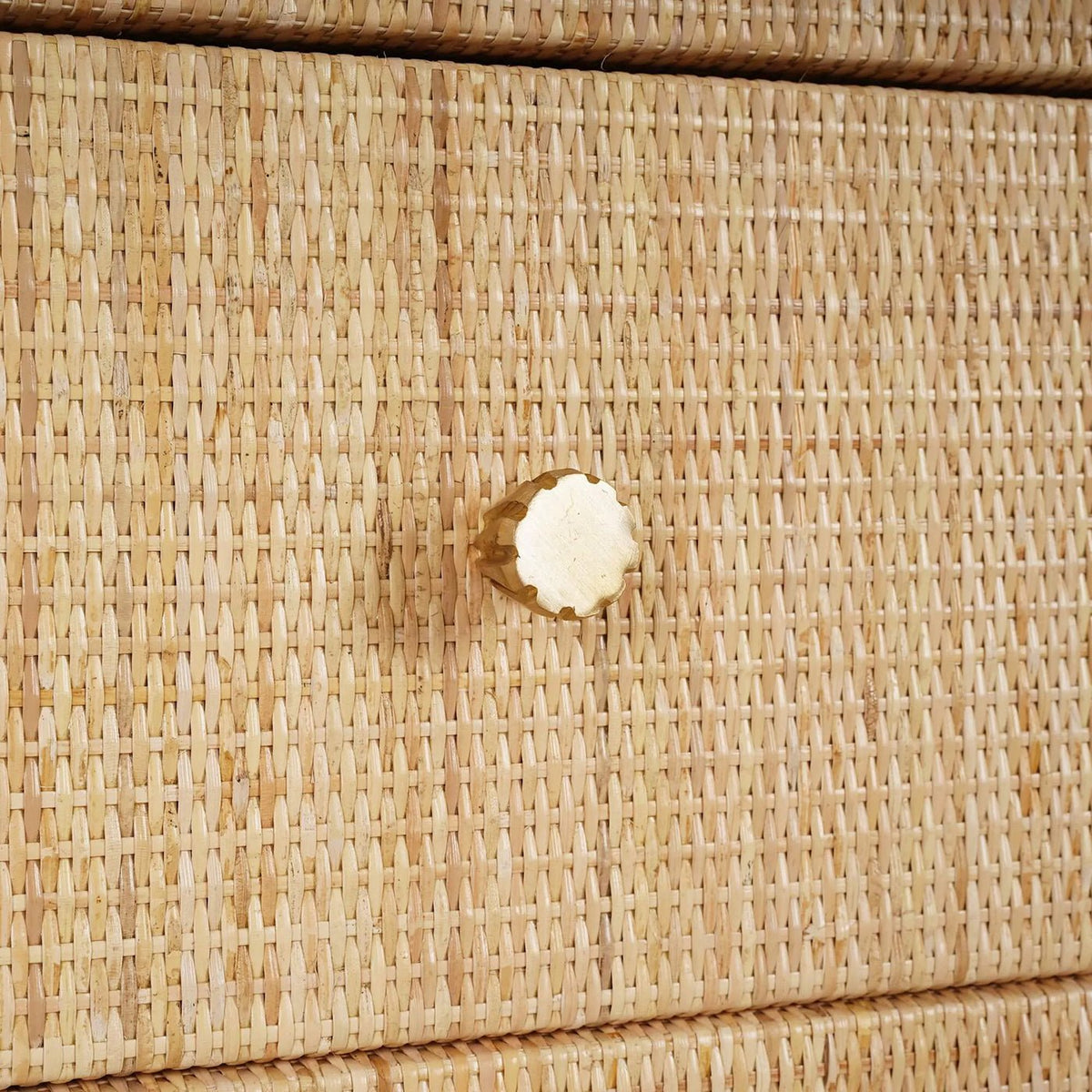 Rattan Wrapped Tall Cabinet - English Georgian America