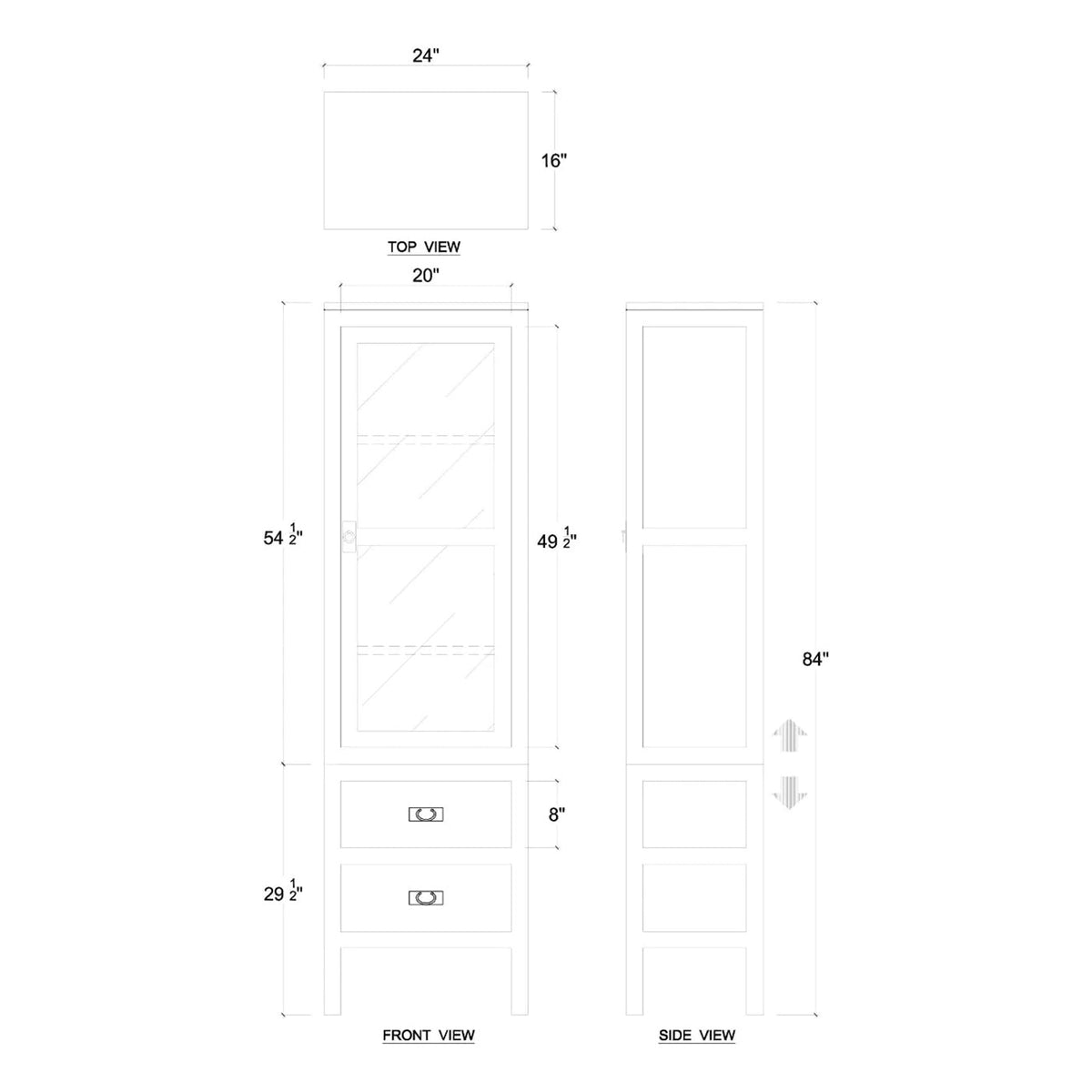 Rattan Wrapped Tall Cabinet - English Georgian America