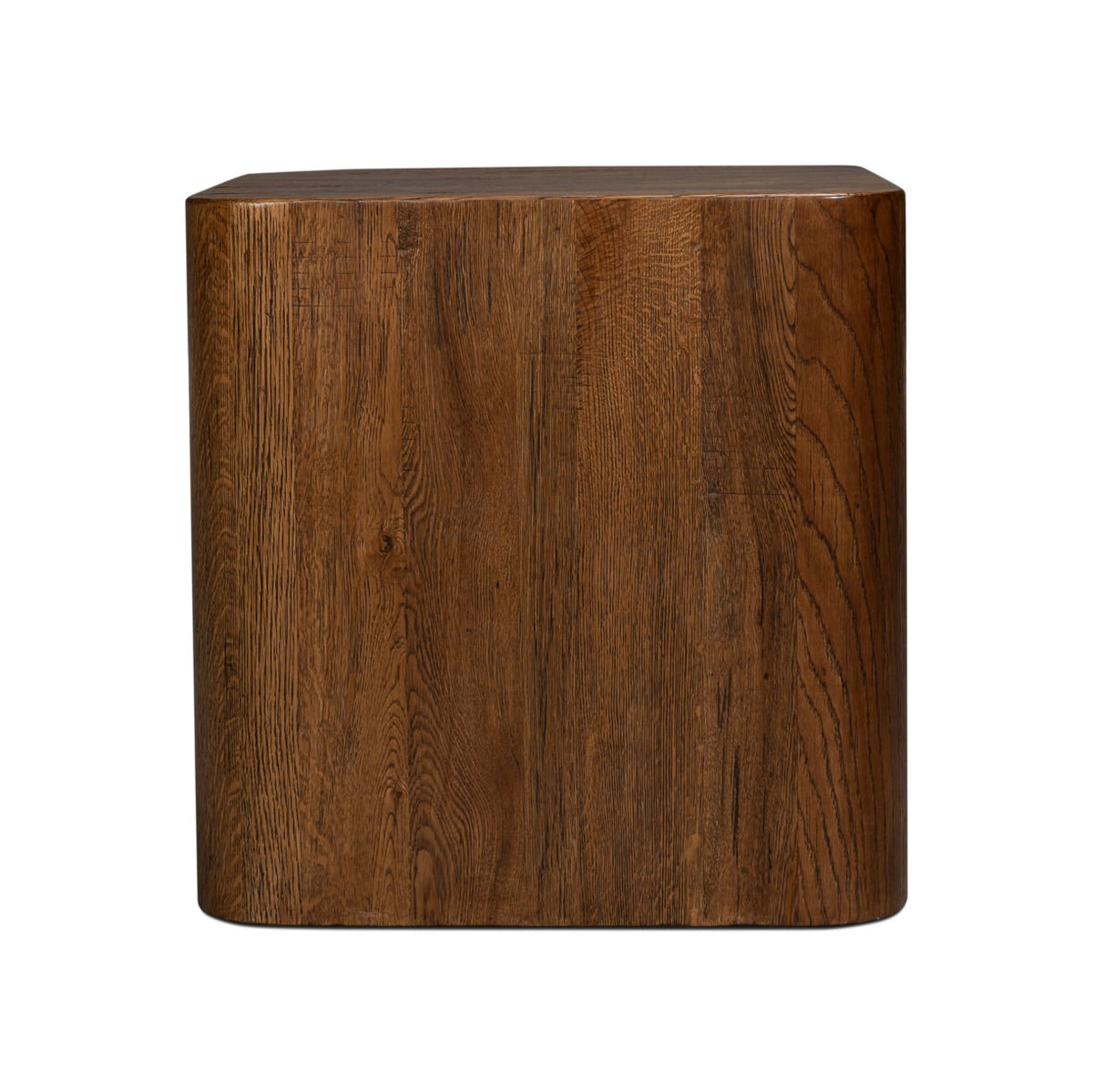 Reclaimed Oak Wooden Cube Table - English Georgian America