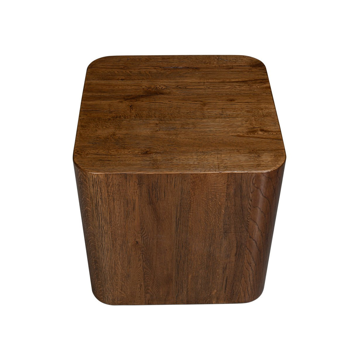 Reclaimed Oak Wooden Cube Table - English Georgian America