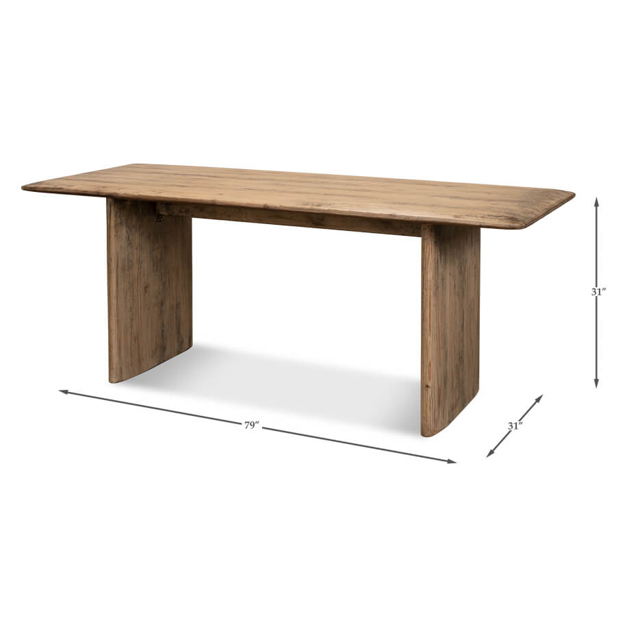 Reclaimed Pine Dining Table - English Georgian America