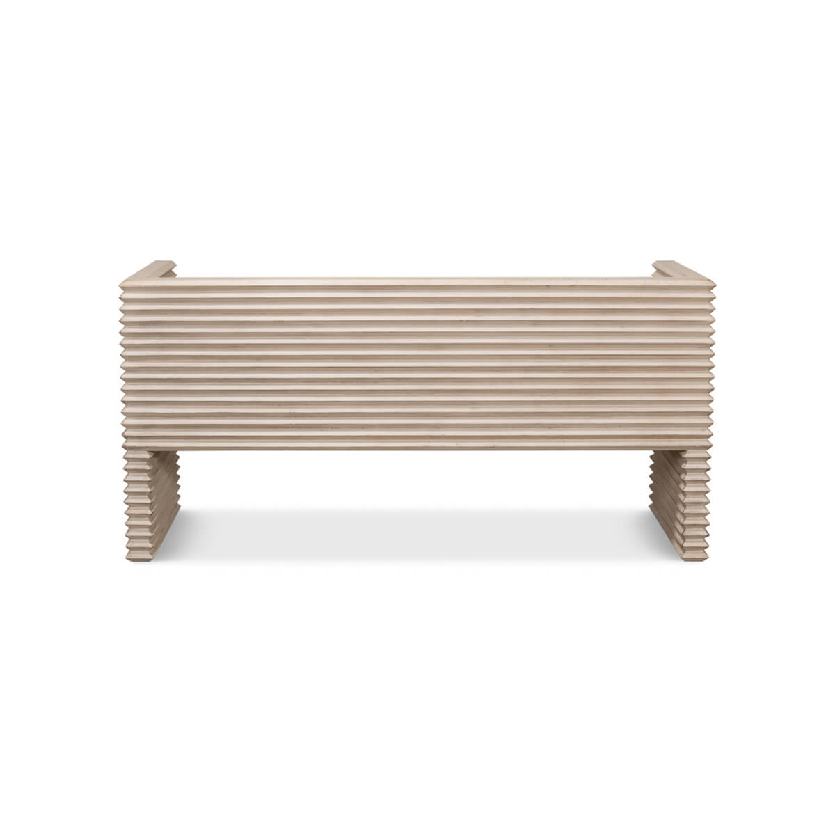 Reclaimed Pine Painted Bench - Stone Grey - English Georgian America