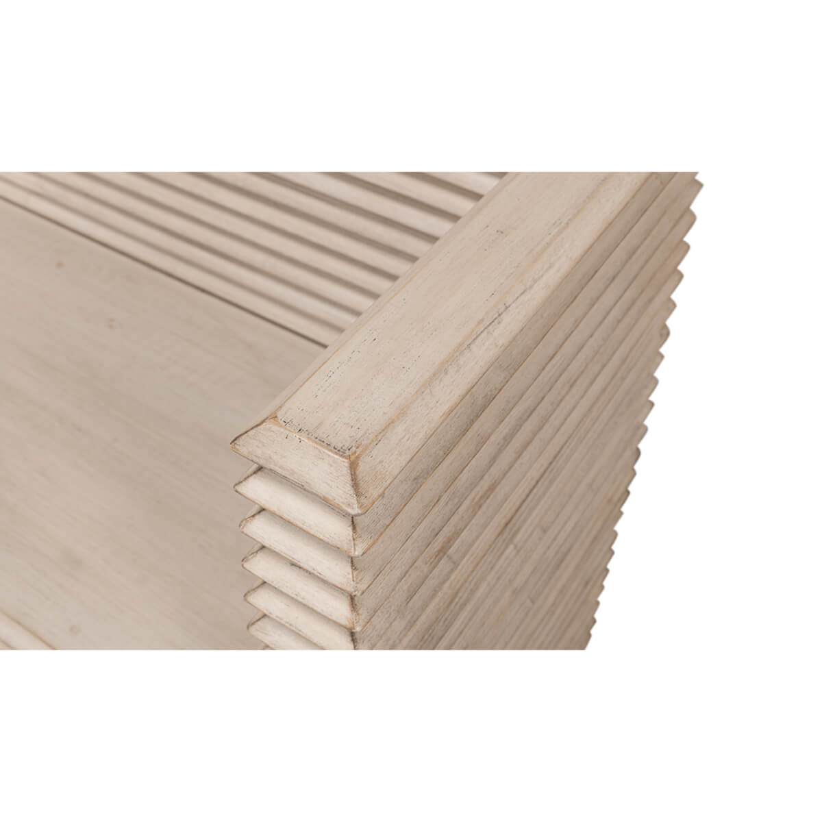 Reclaimed Pine Painted Bench - Stone Grey - English Georgian America